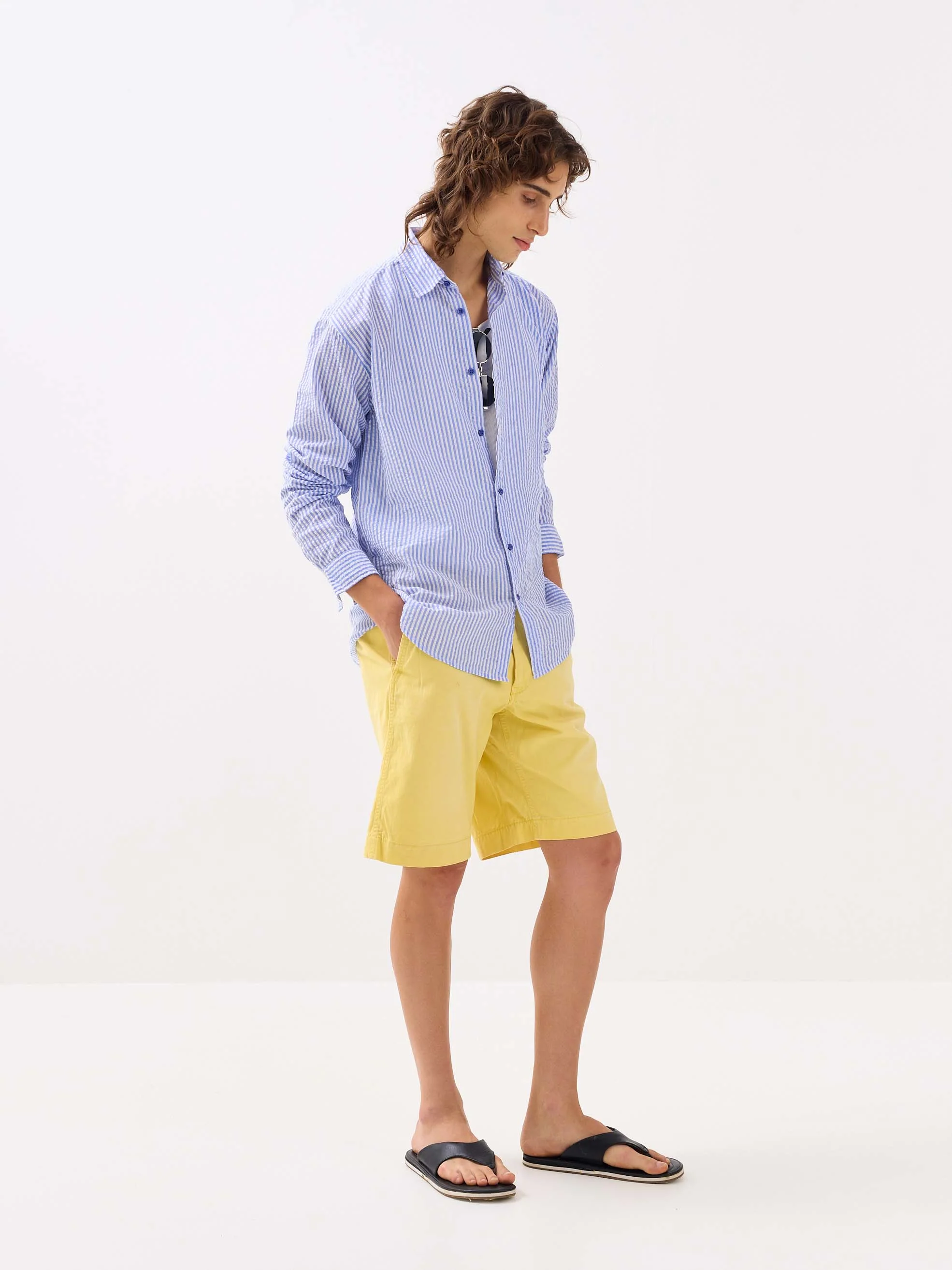 Blue Striped Seersucker Shirt - Image 5