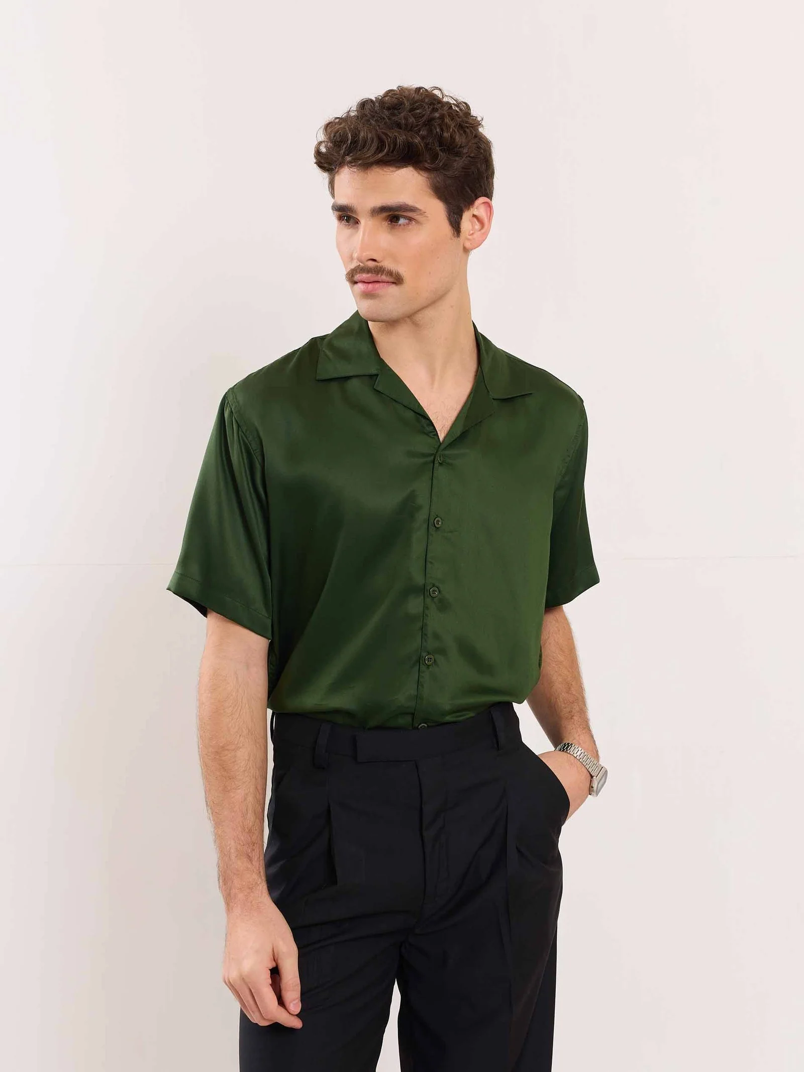 Bottle Green Resort Shirt - Image 4