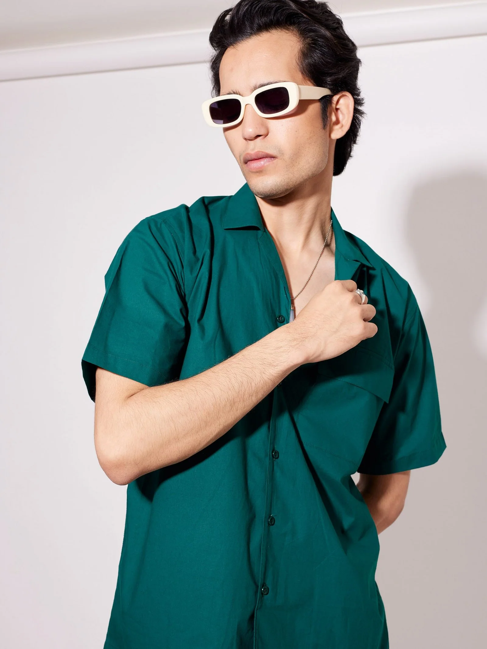 Bottle Green Resort Shirt - Image 4