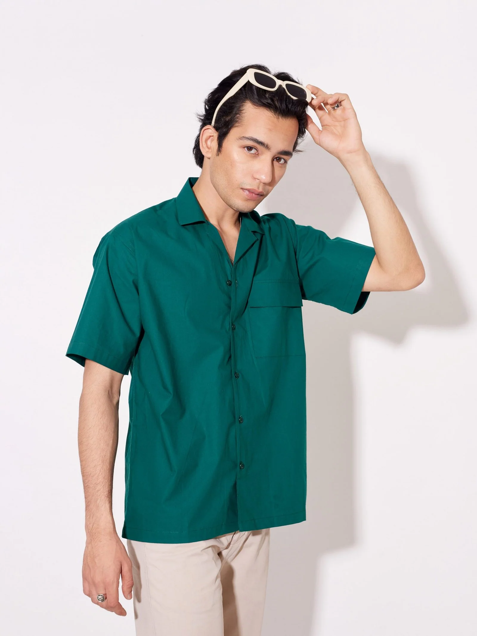 Bottle Green Resort Shirt - Image 5