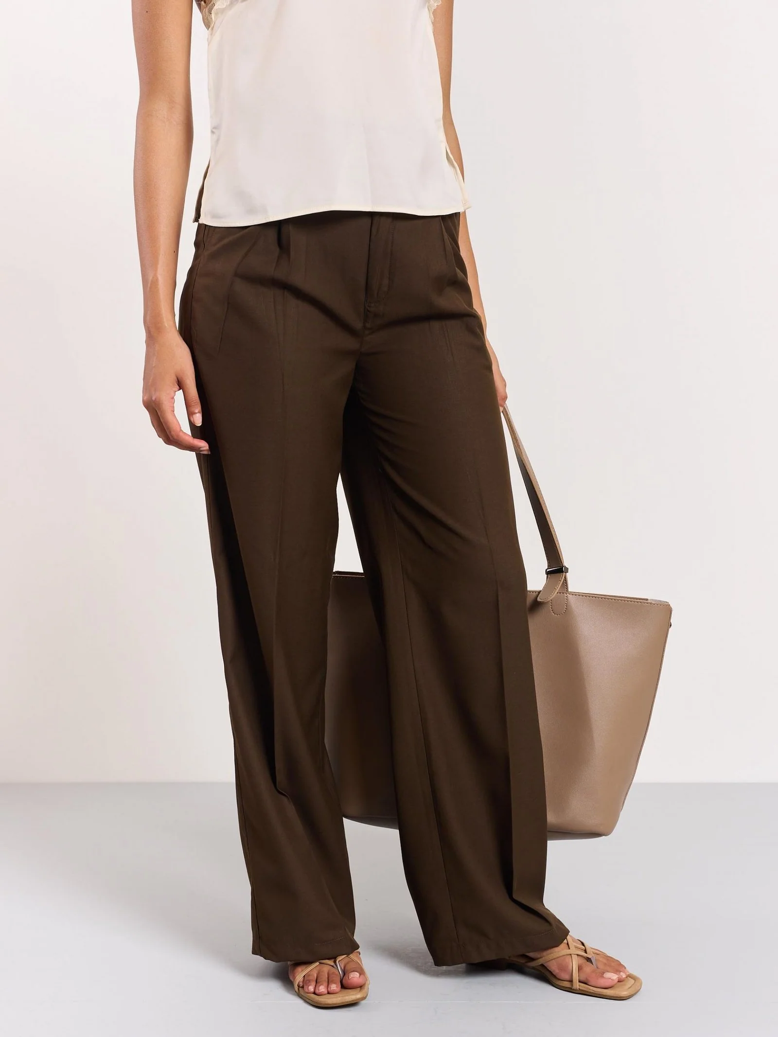 Brown Baggy Fit Trousers - Image 6