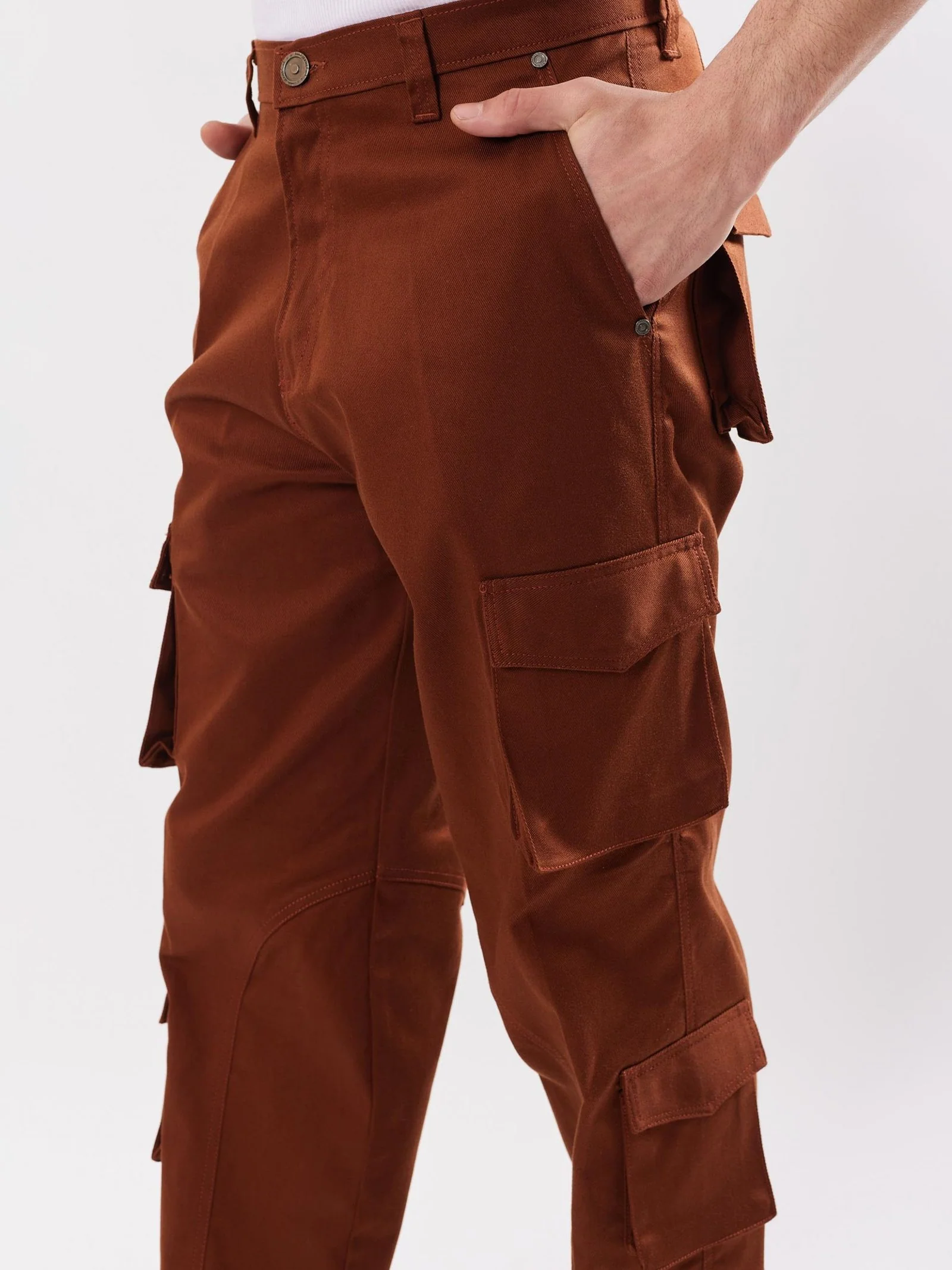 Brown Cargo Trousers - Image 4