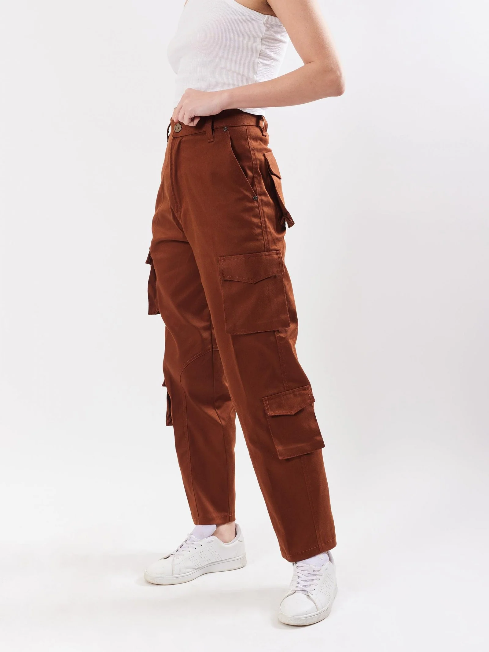 Brown Cargo Trousers - Image 6