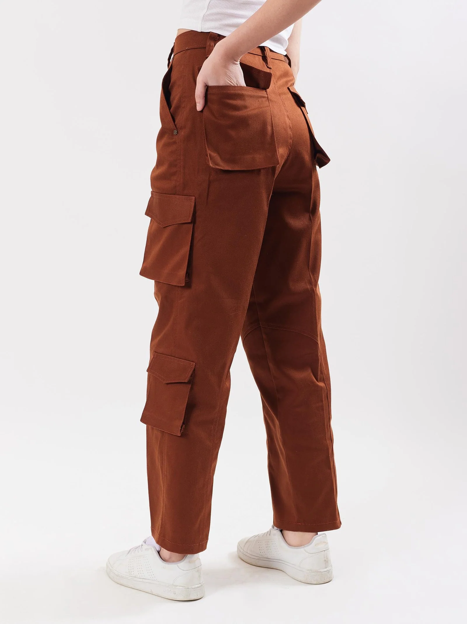 Brown Cargo Trousers - Image 7