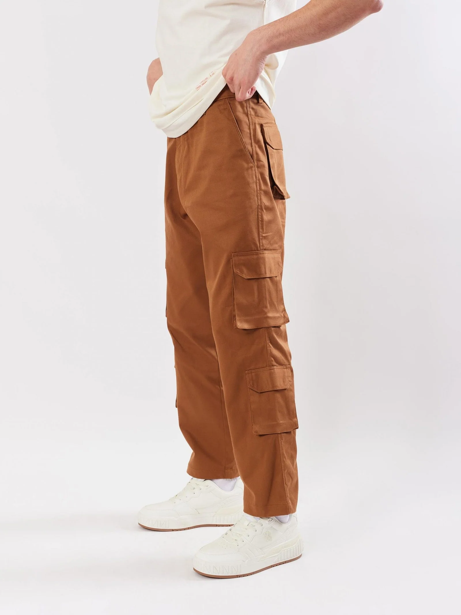 Brown Cargo Trousers - Image 6