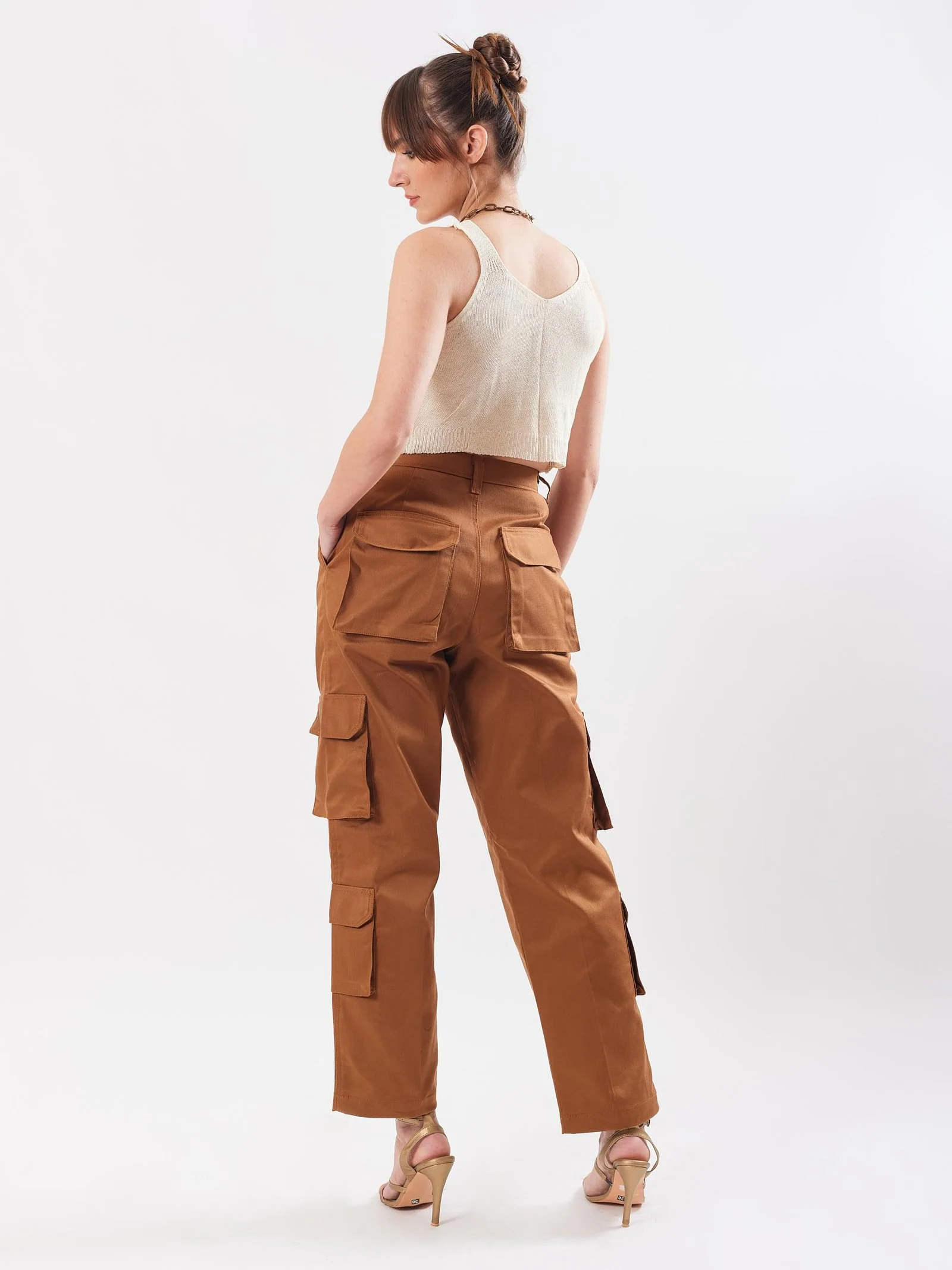 Brown Cargo Trousers - Image 7