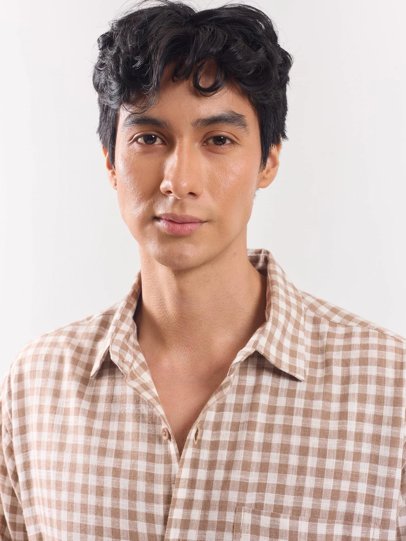 Brown Checked Holiday Shirt - Image 3