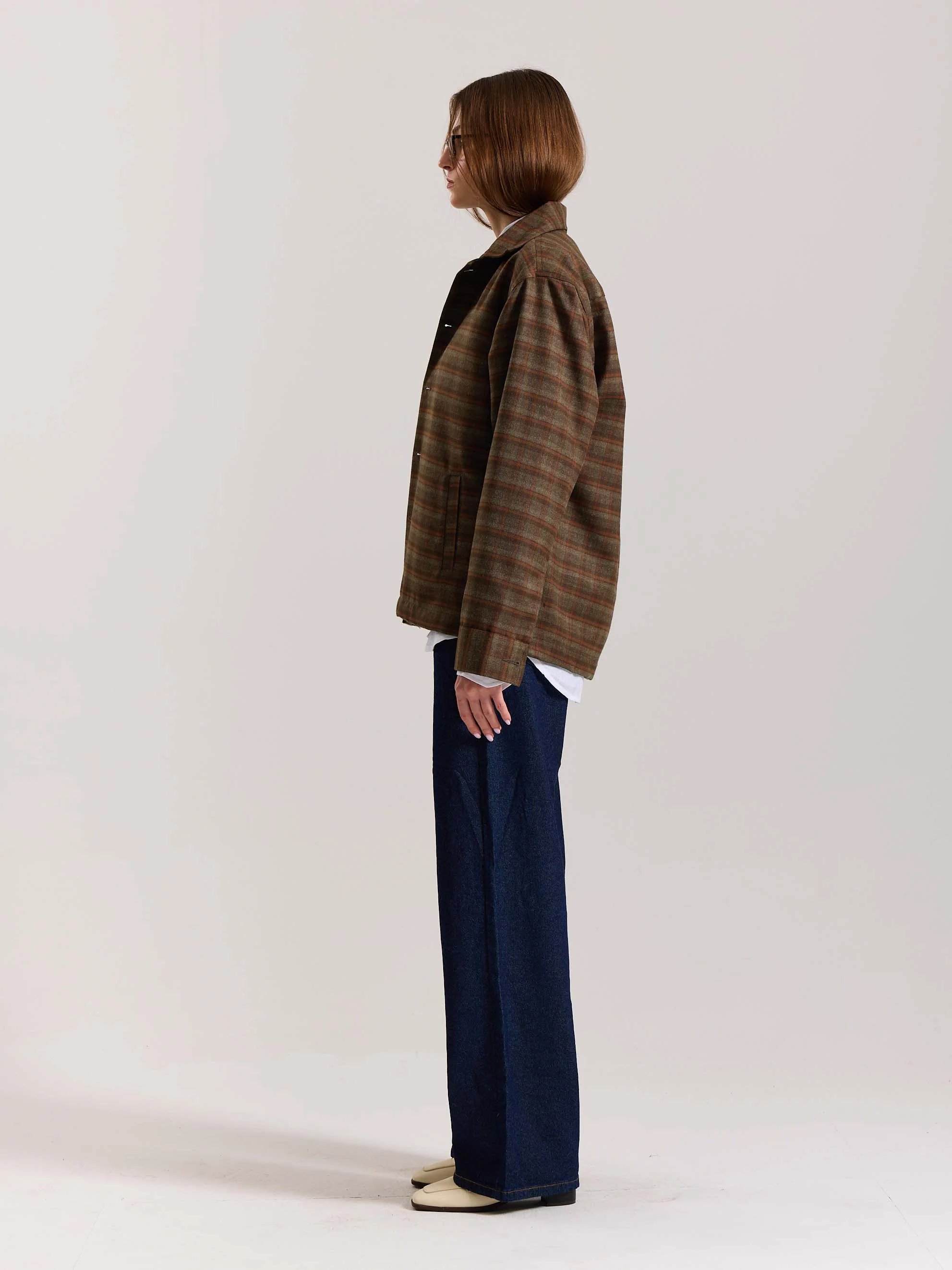 Brown Checkered Tweed Shacket ( Pre-Order ) - Image 7