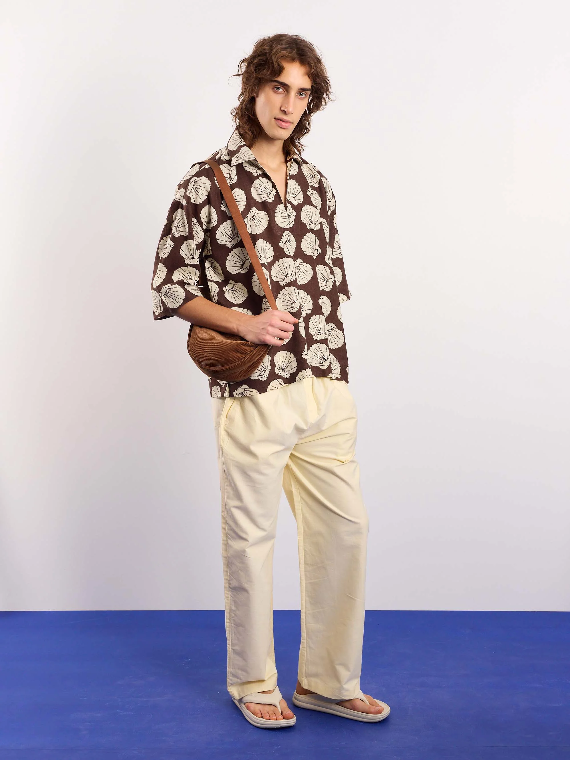 Brown & Cream Shells Printed Pullover - Image 5
