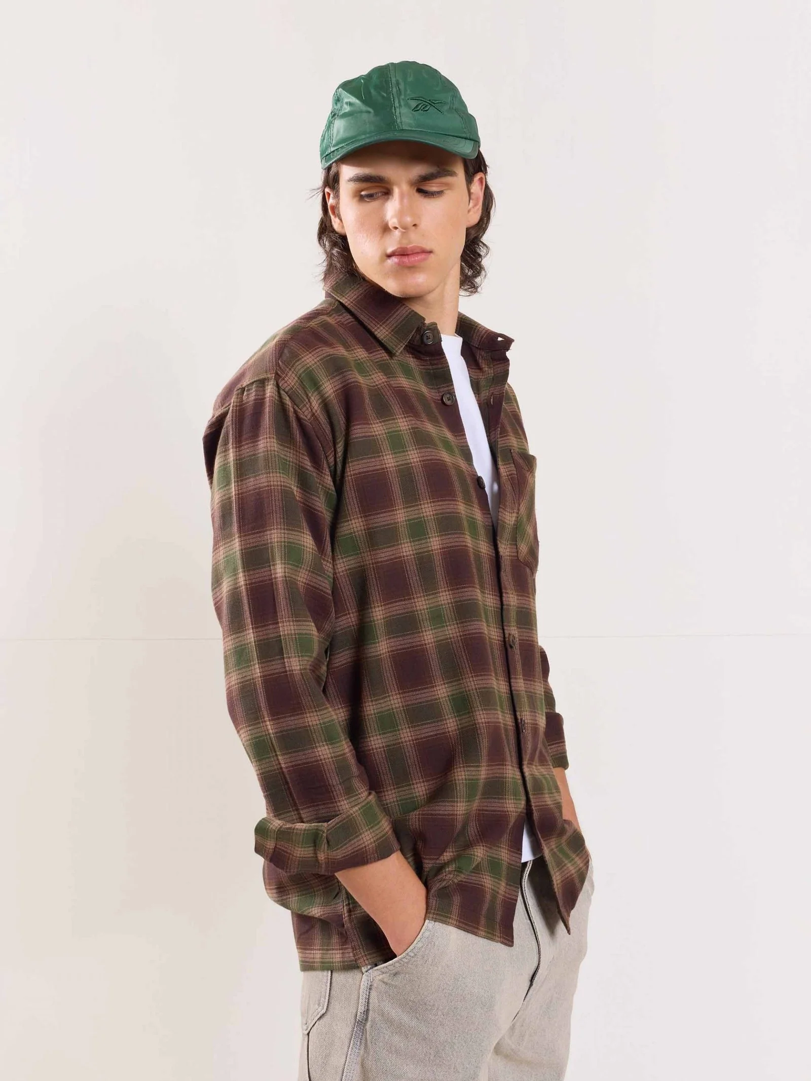 Brown Flannel Overshirt - Image 4