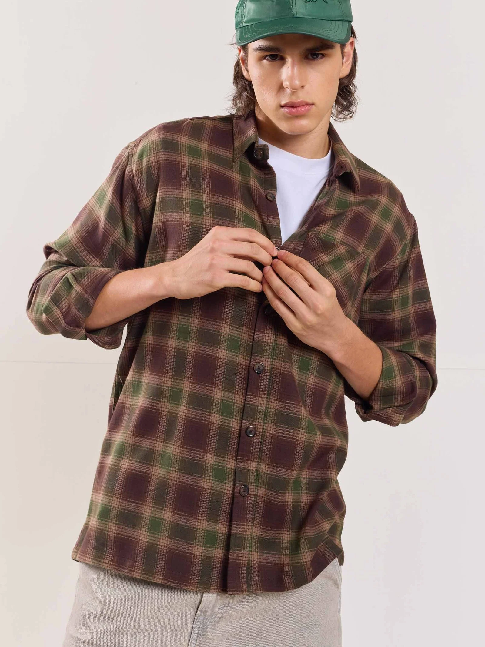 Brown Flannel Overshirt - Image 5