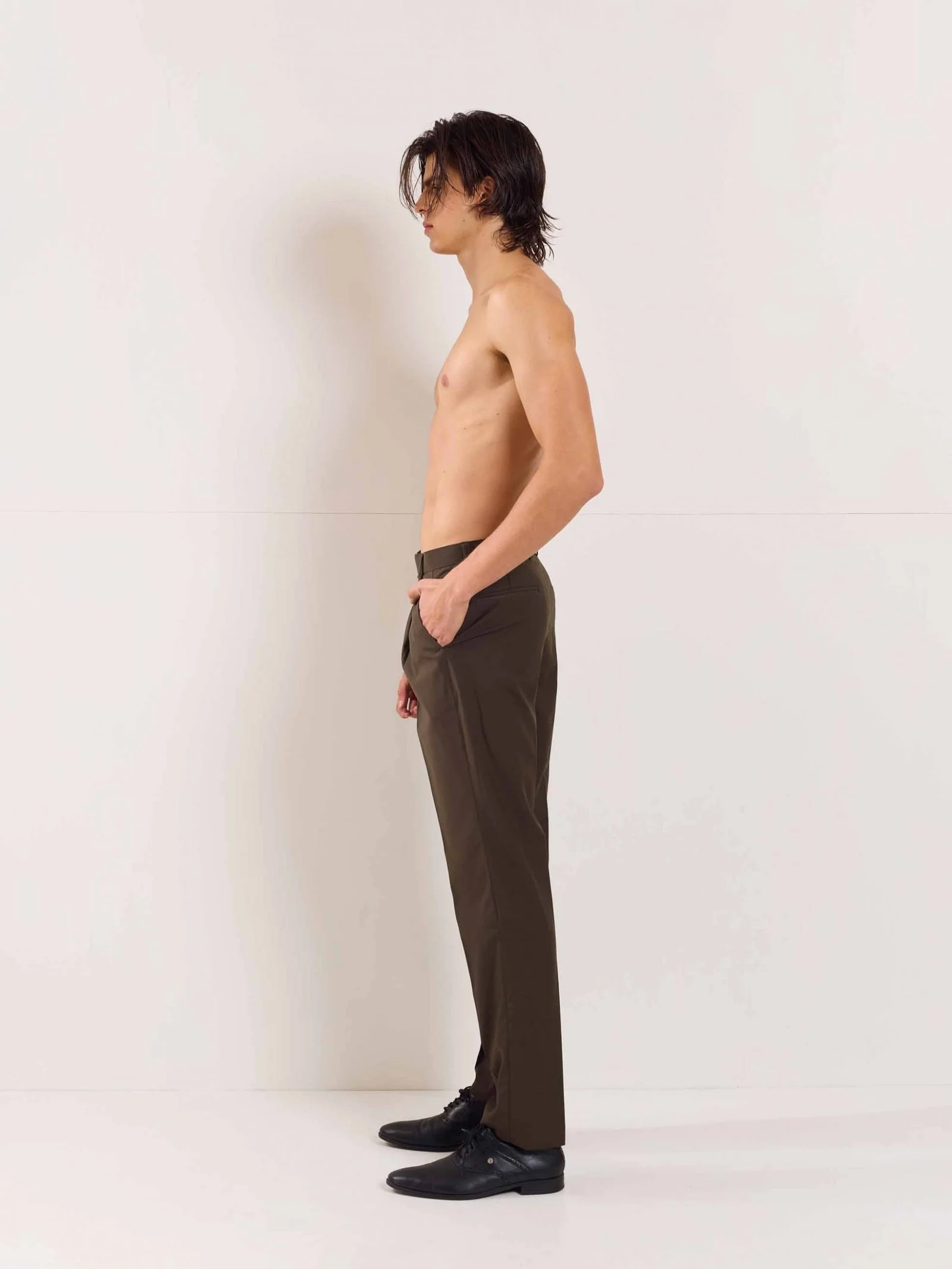 Brown Straight Fit Trousers - Image 7