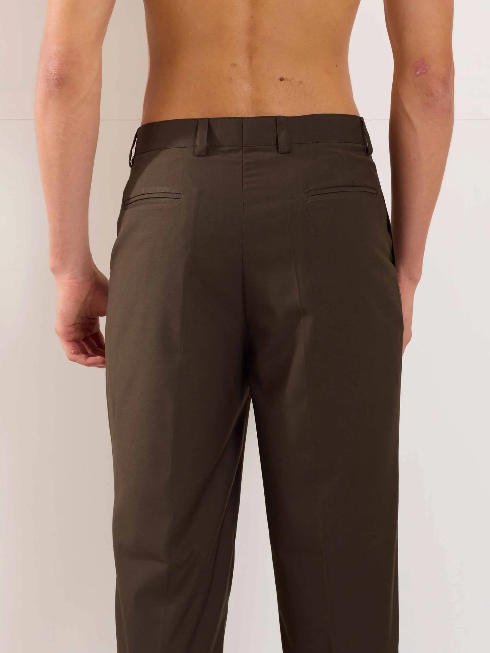 Brown Straight Fit Trousers - Image 8