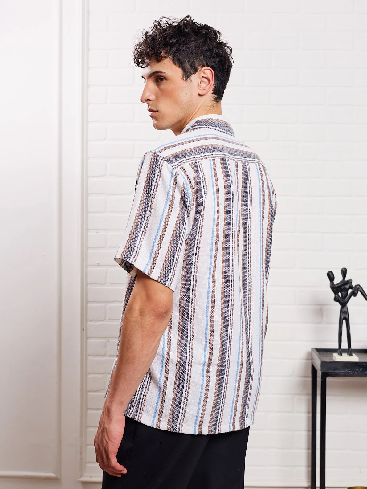Brown Striped Knit Shirt - Image 6