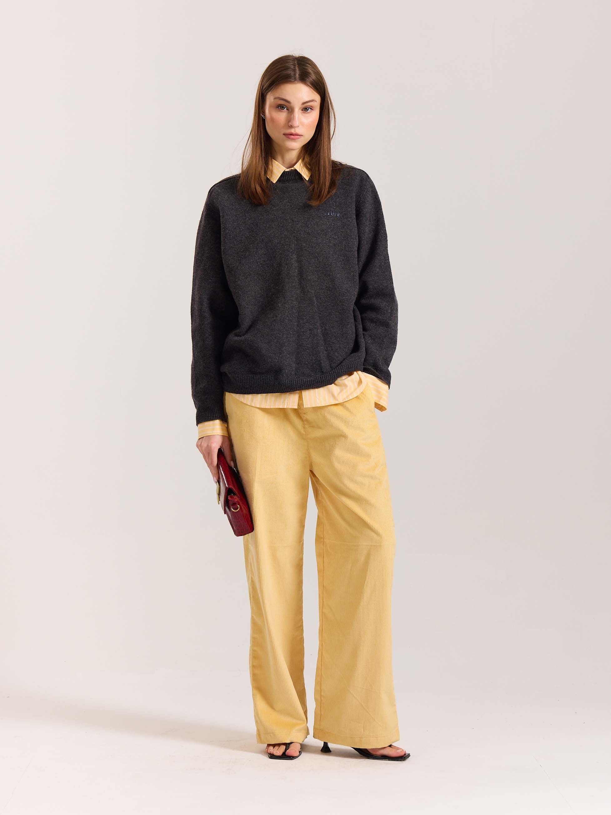 Butter Yellow Corduroy Pull-on Pants - Image 4