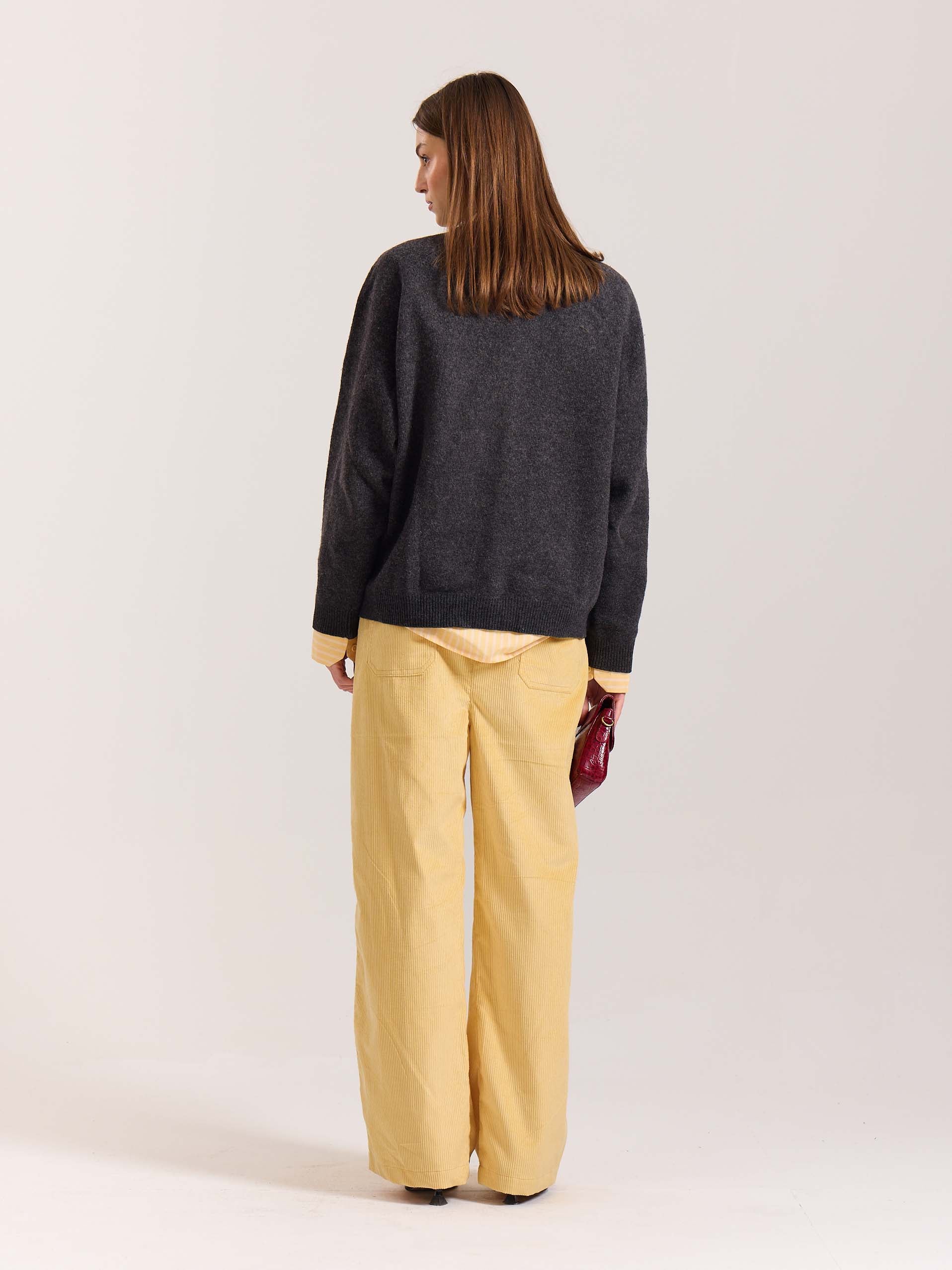 Butter Yellow Corduroy Pull-on Pants - Image 5