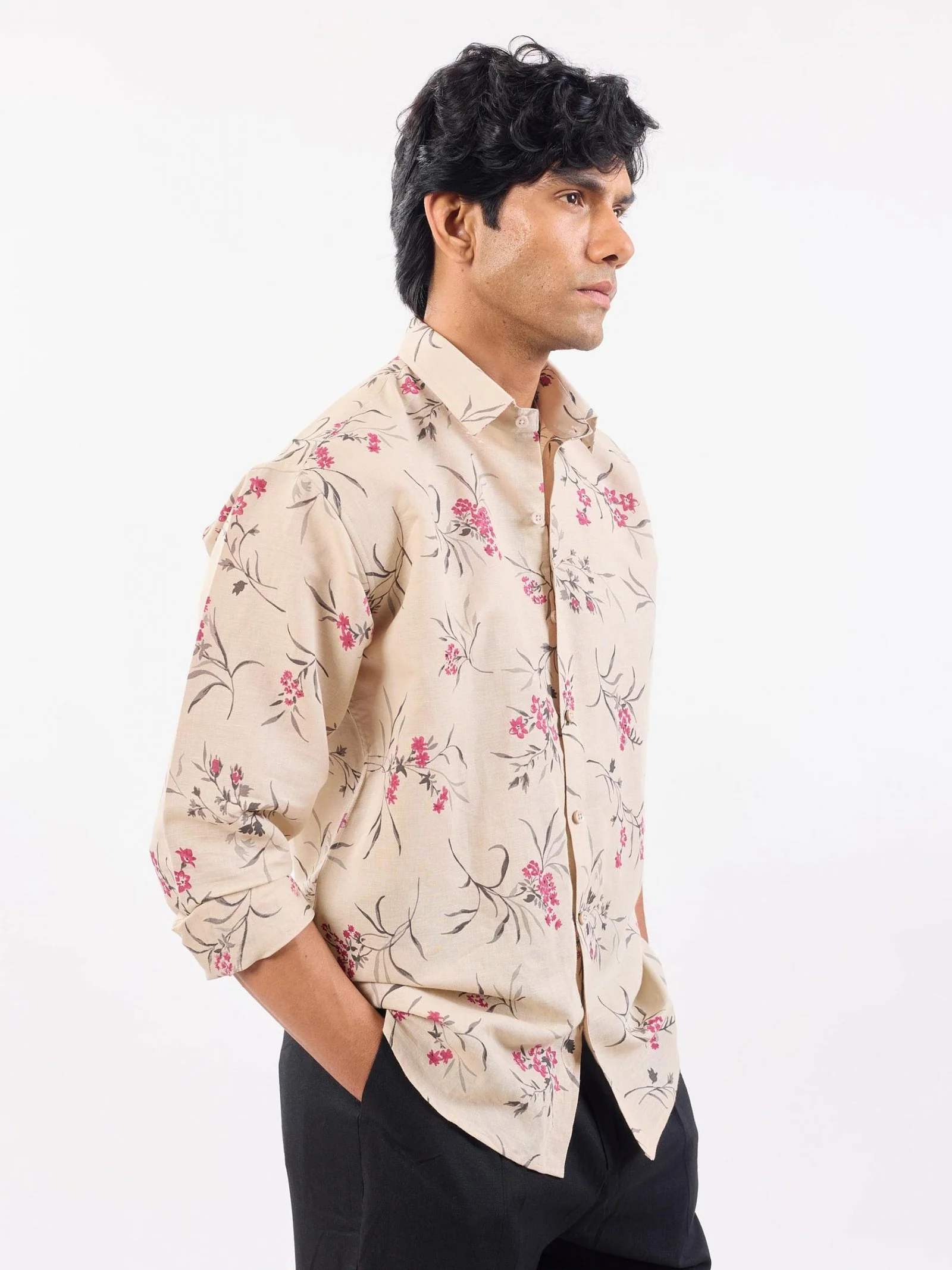 Cherry Blossom - Linen Shirt - Image 4