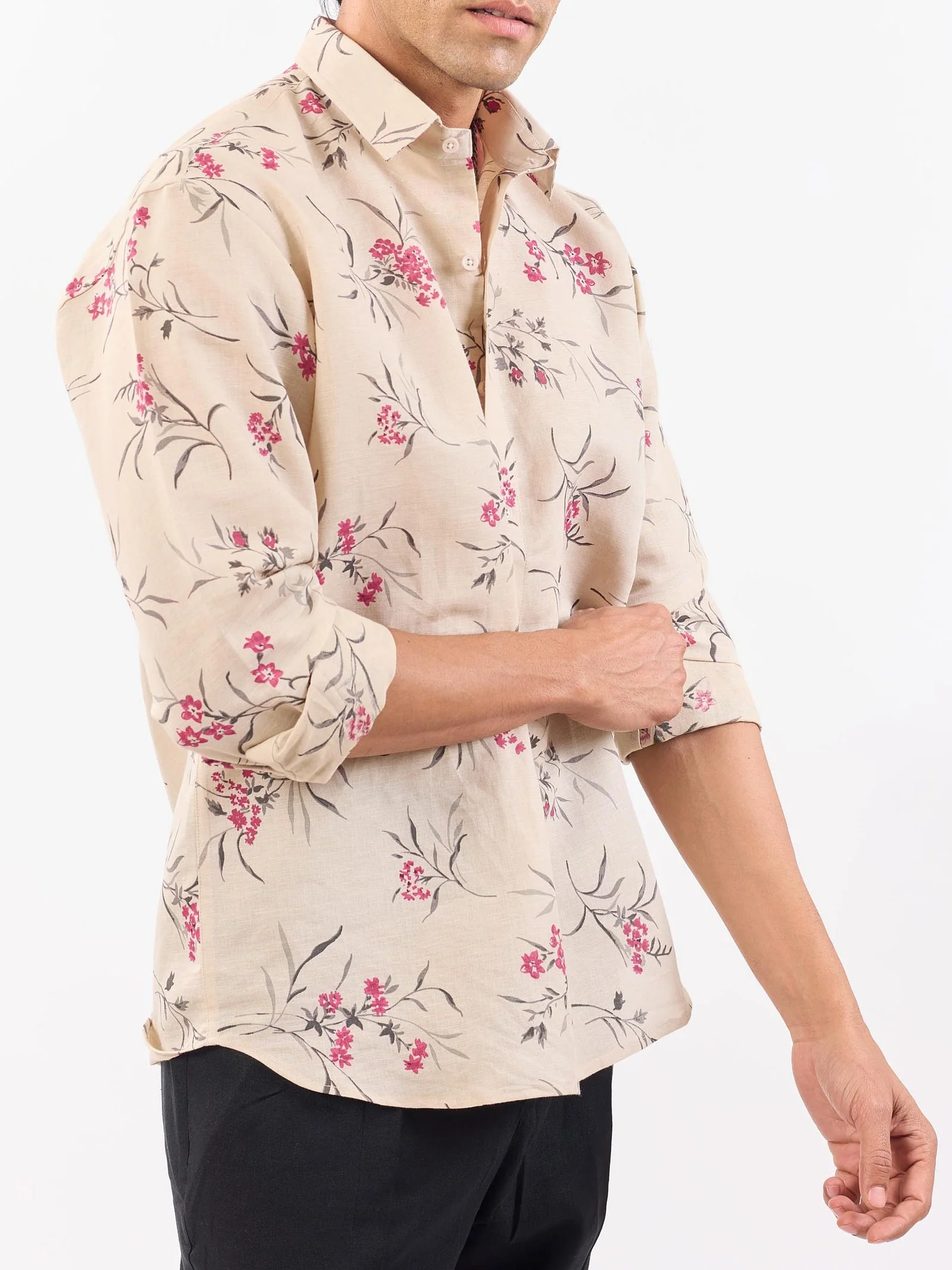 Cherry Blossom - Linen Shirt - Image 5