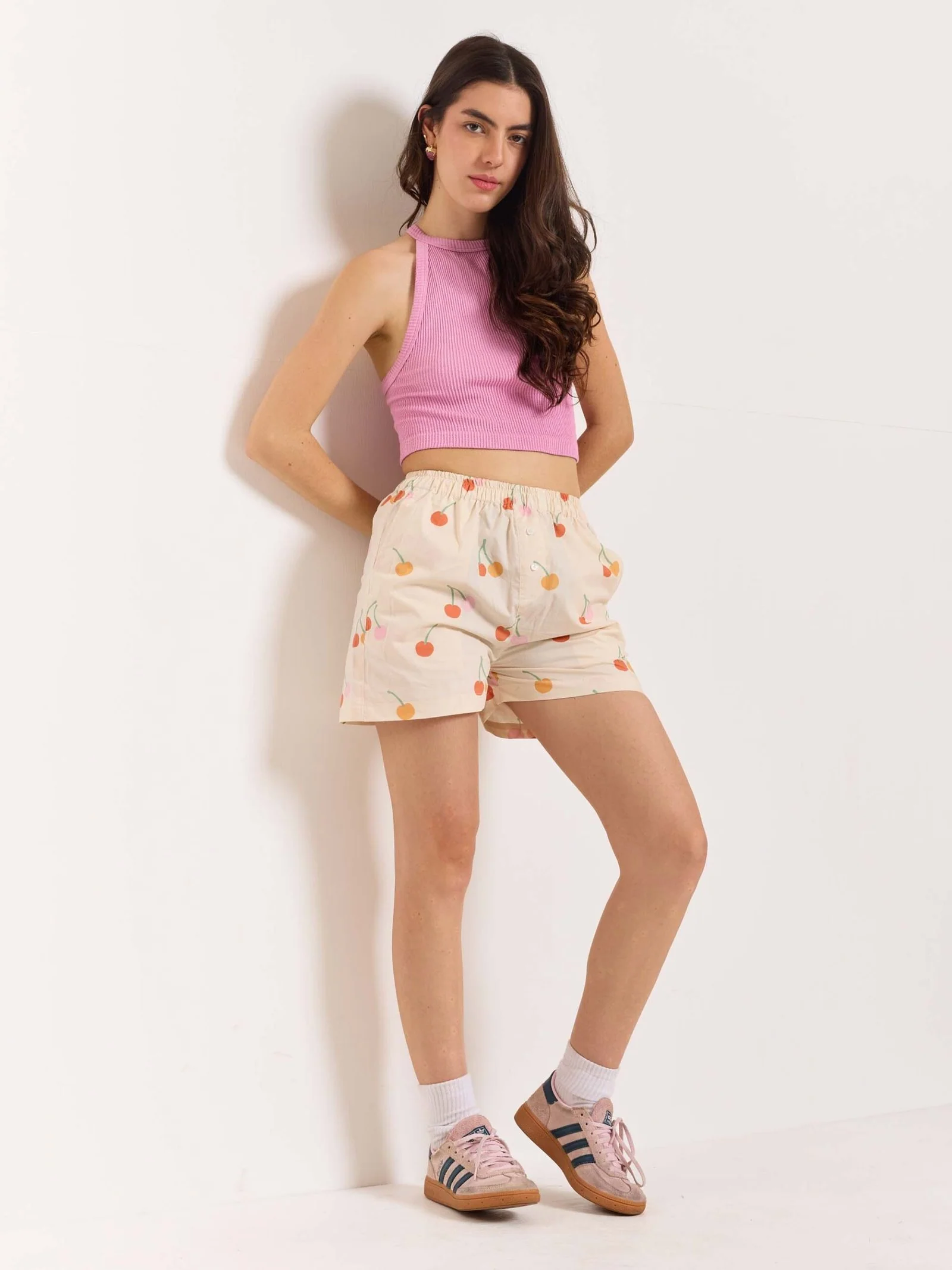 Cherry Printed Poplin Shorts - Image 6
