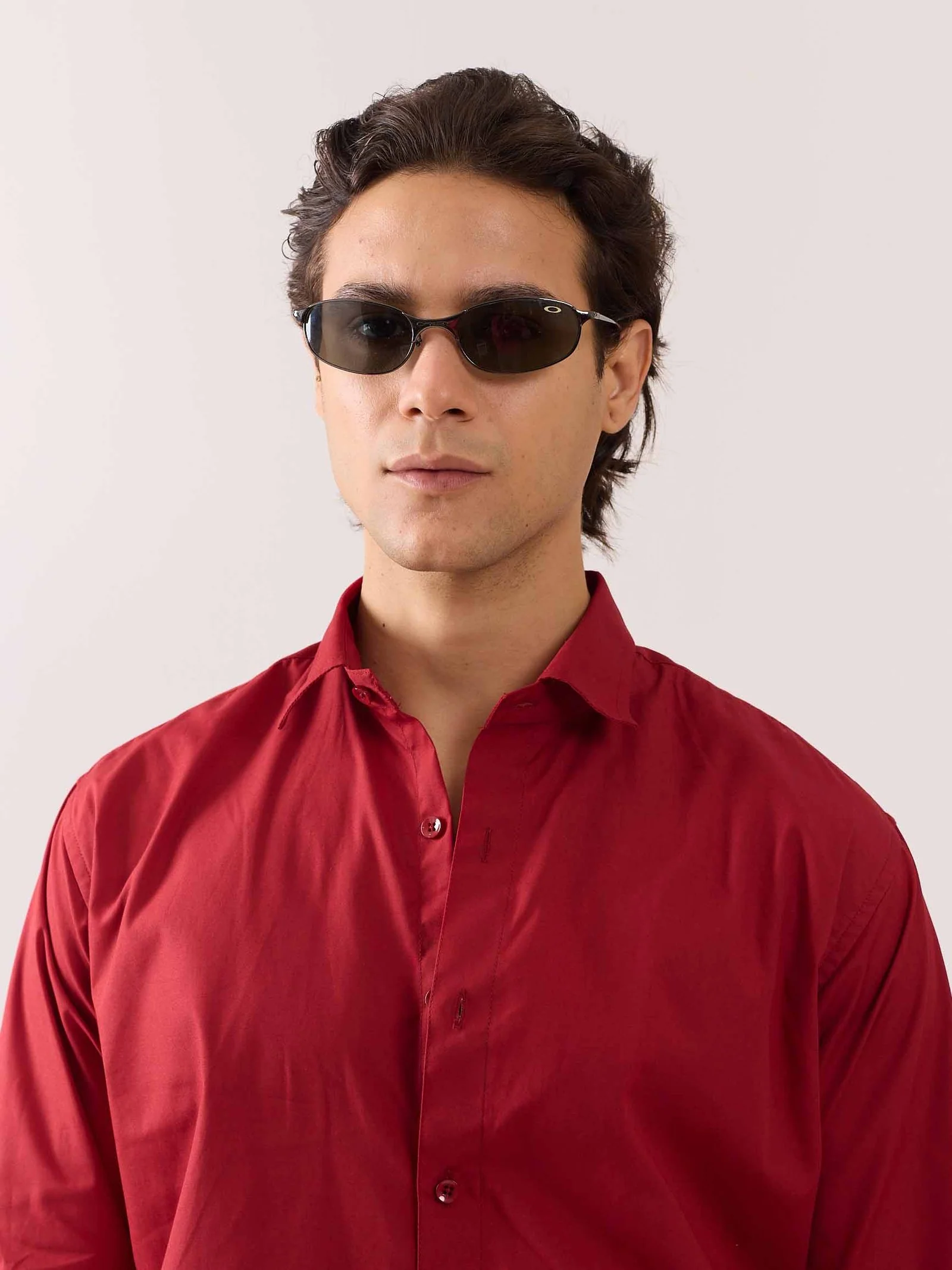 Cherry Red Poplin Shirt - Image 5
