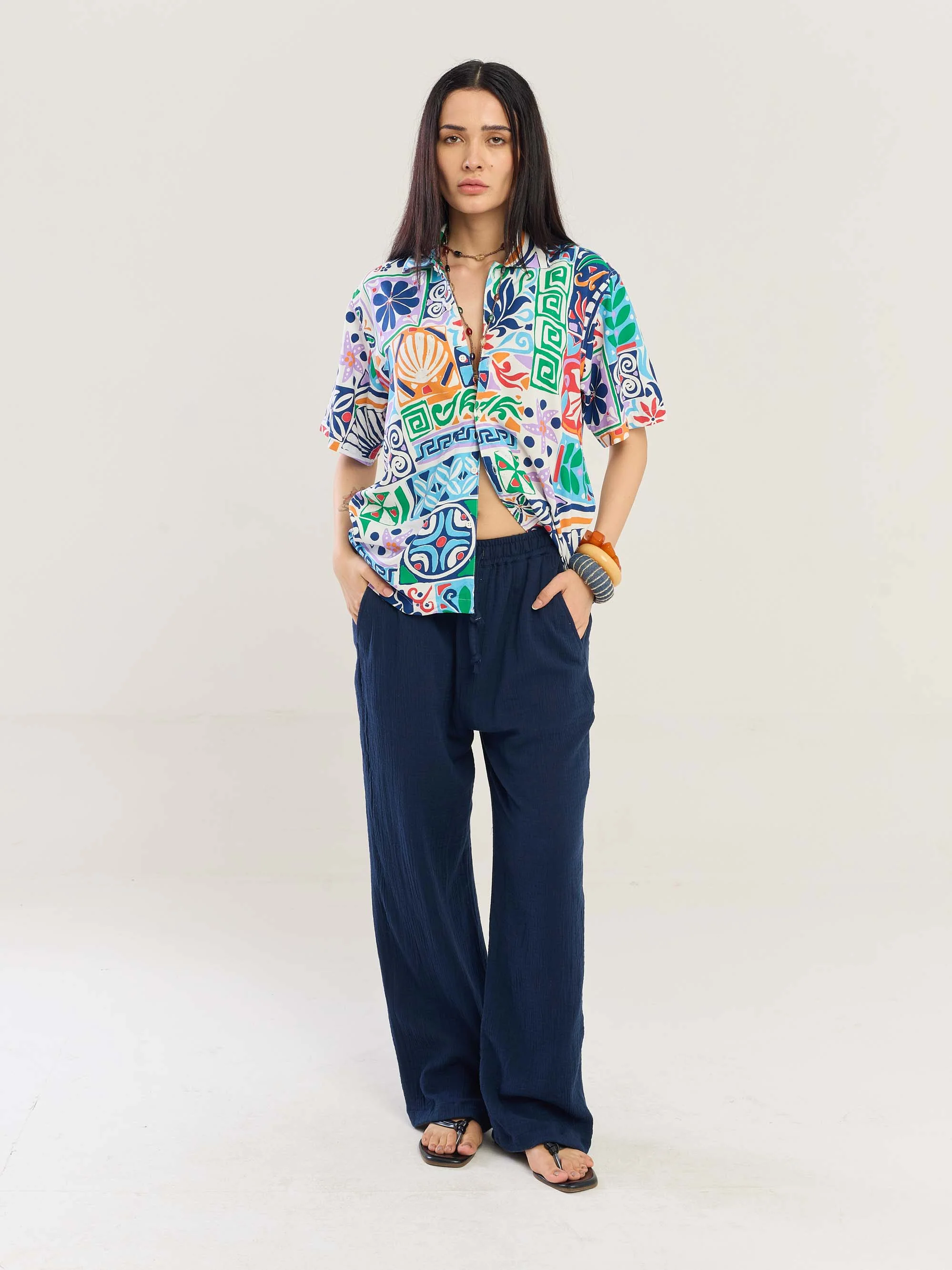 Coastal Tide Printed Shirt - Image 2