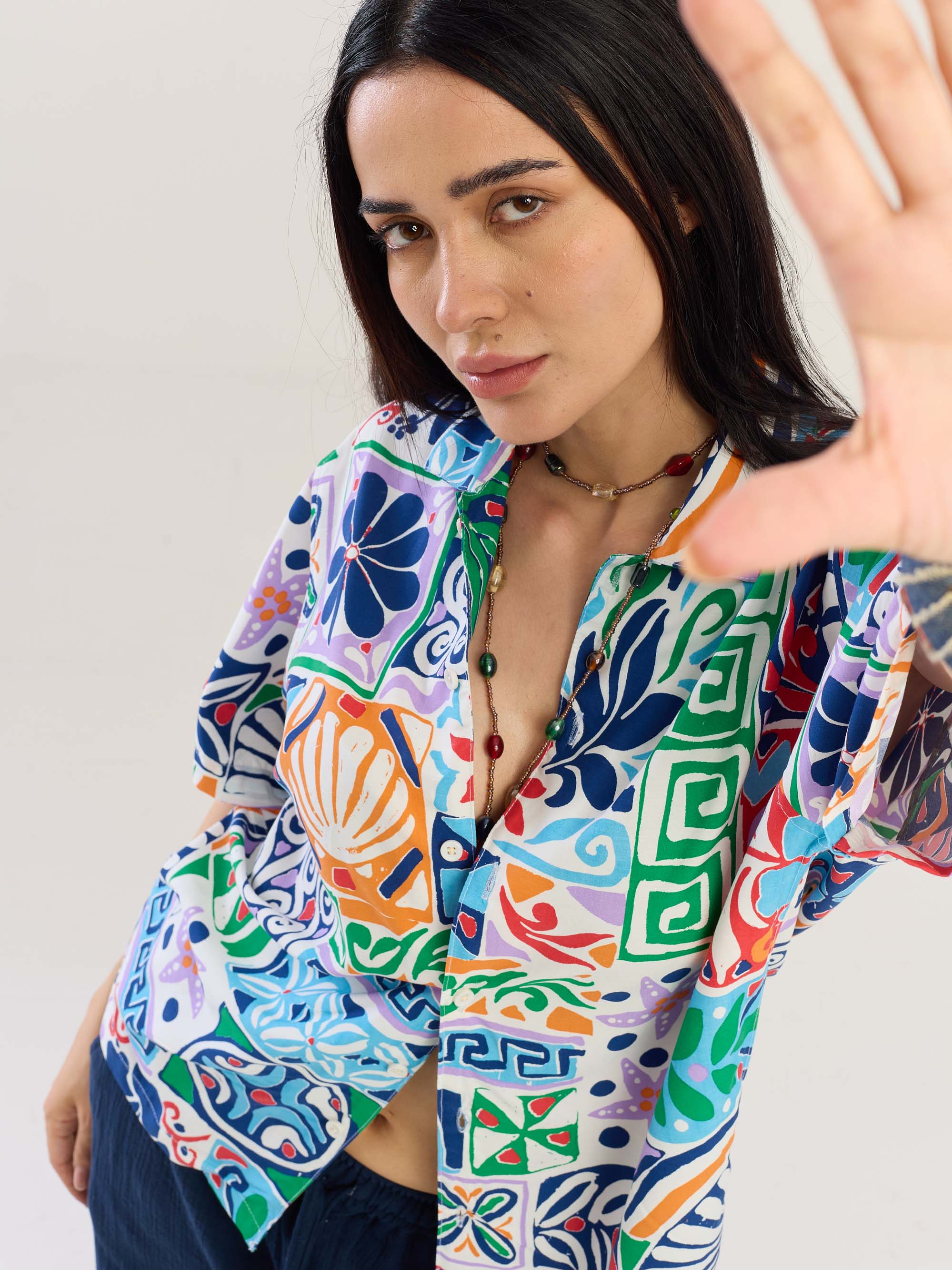 Coastal Tide Printed Shirt - Image 7