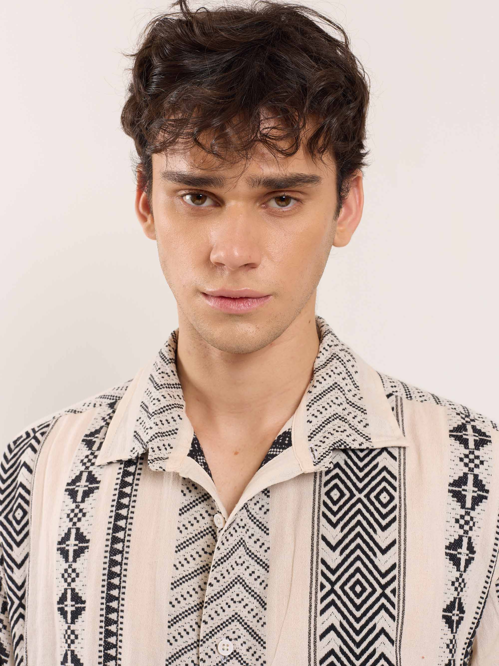 Cream Jacquard Weave Shirt - Image 3
