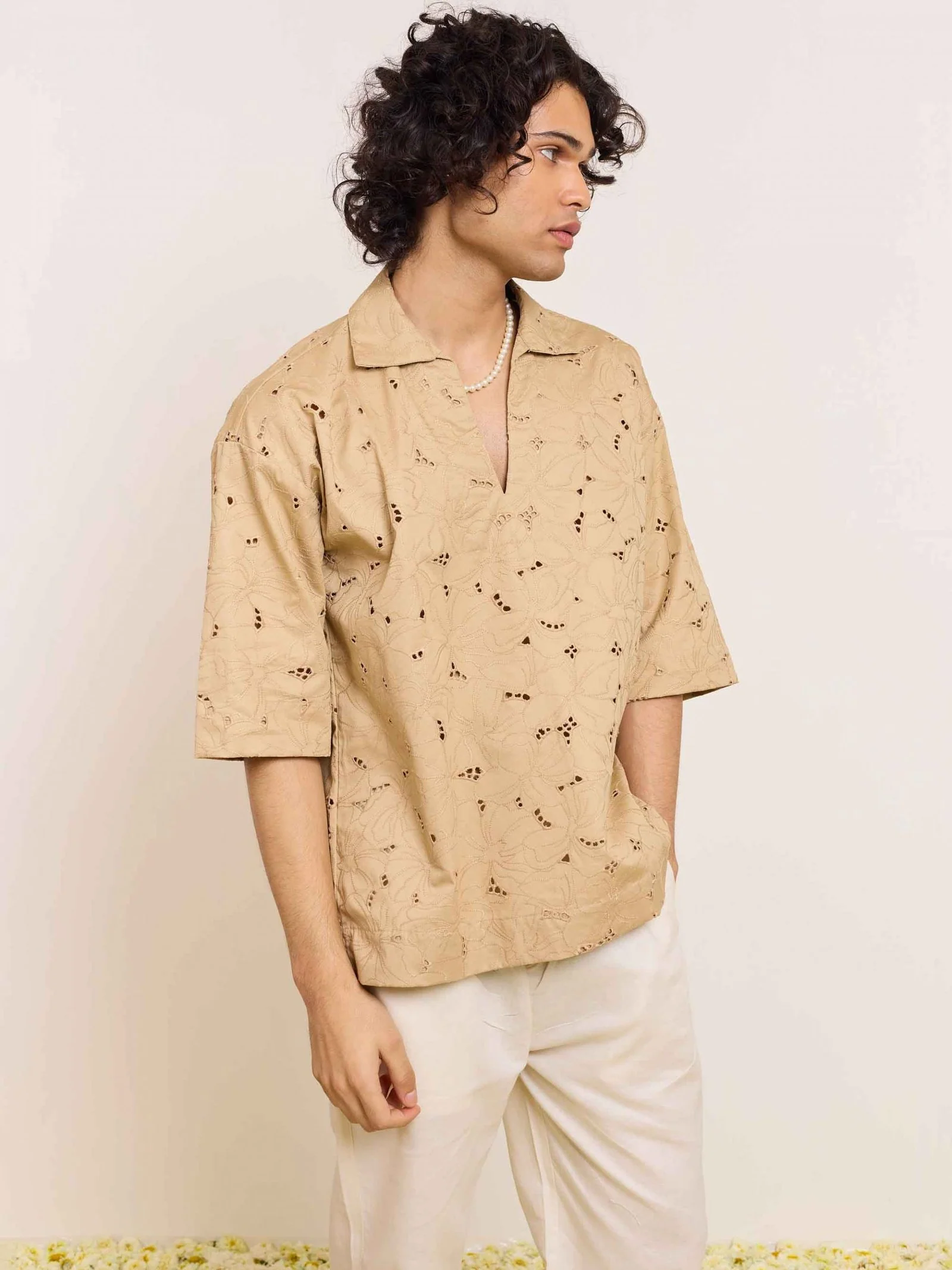 Dark Beige Cutwork Pullover - Image 5