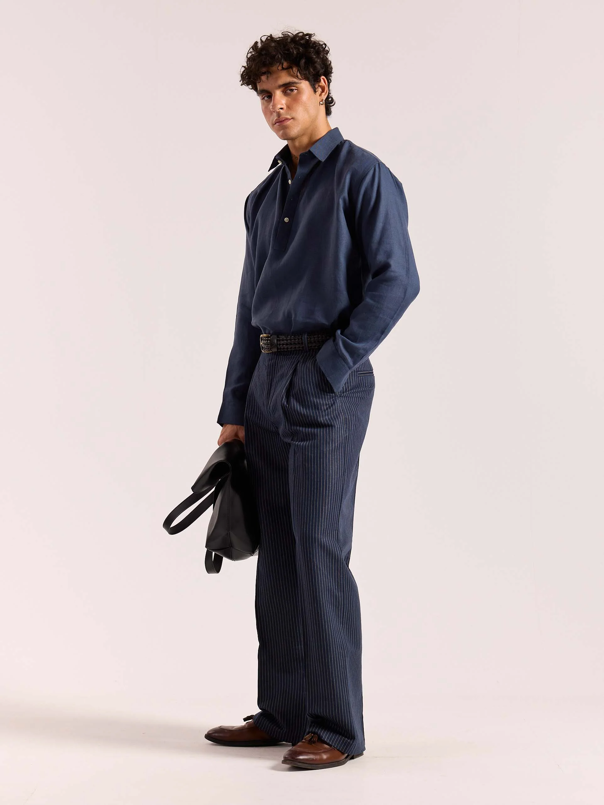 Dark Blue Linen Pullover (Pre-Order) - Image 7