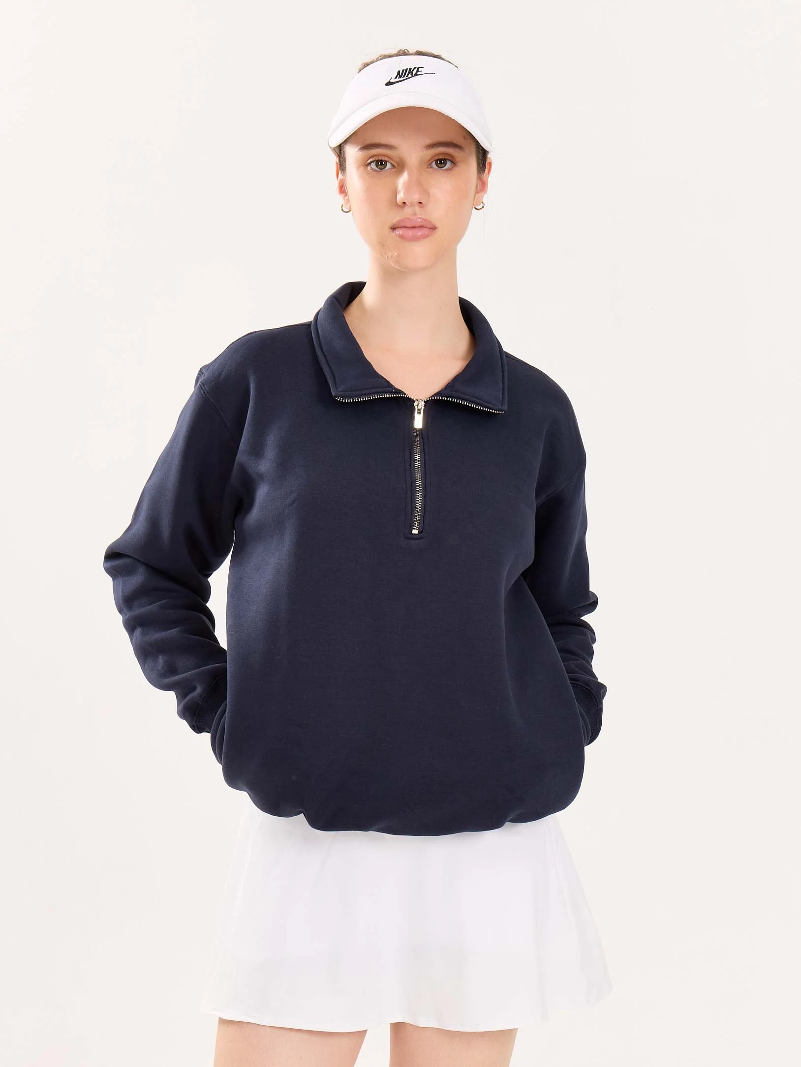 Dark Blue Quarter-Zip Sweatshirt - Image 4