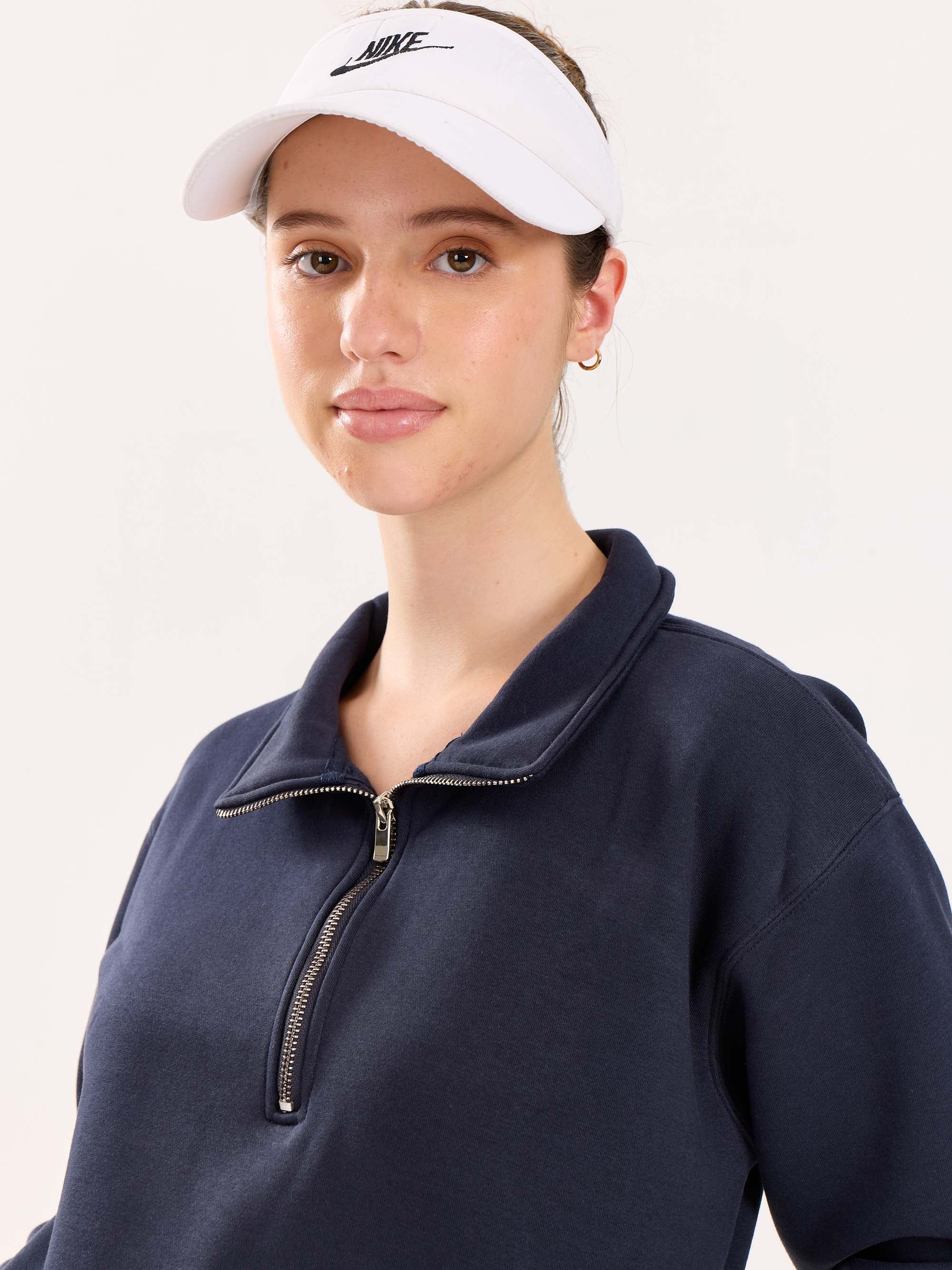 Dark Blue Quarter-Zip Sweatshirt - Image 7
