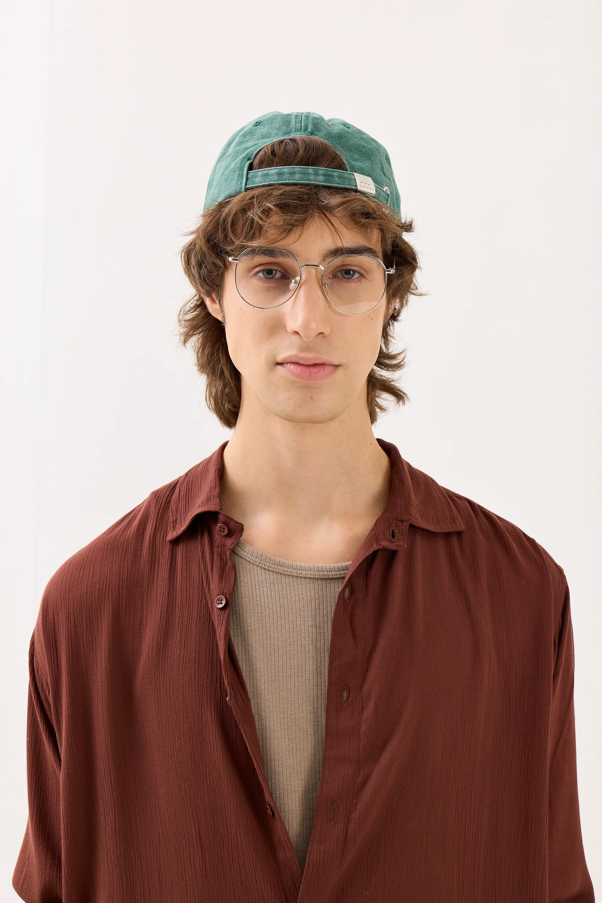 Dark Brown Wrinkled Shirt - Image 3