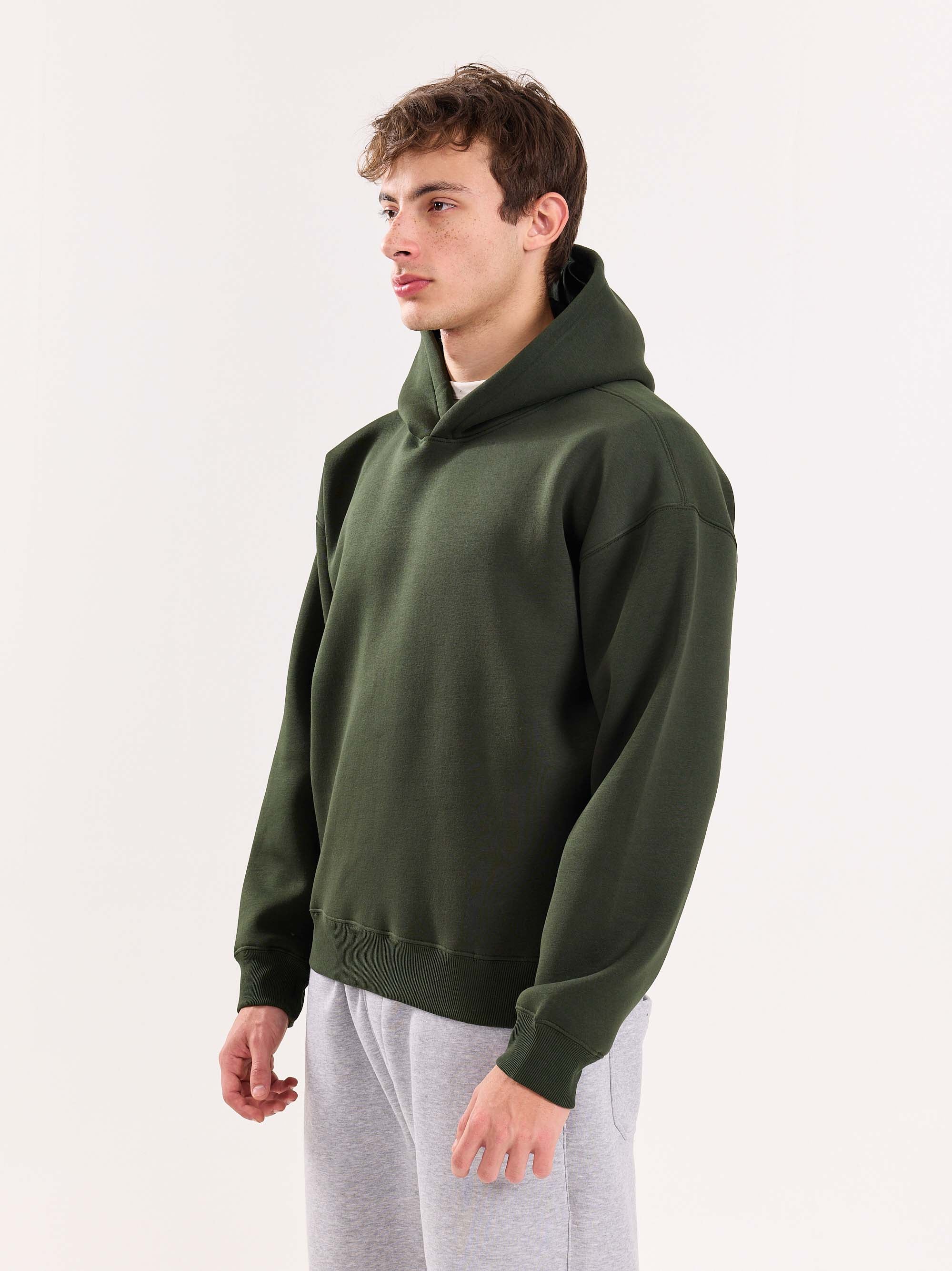 Dark Green Cropped Fit Hoodie - Image 7