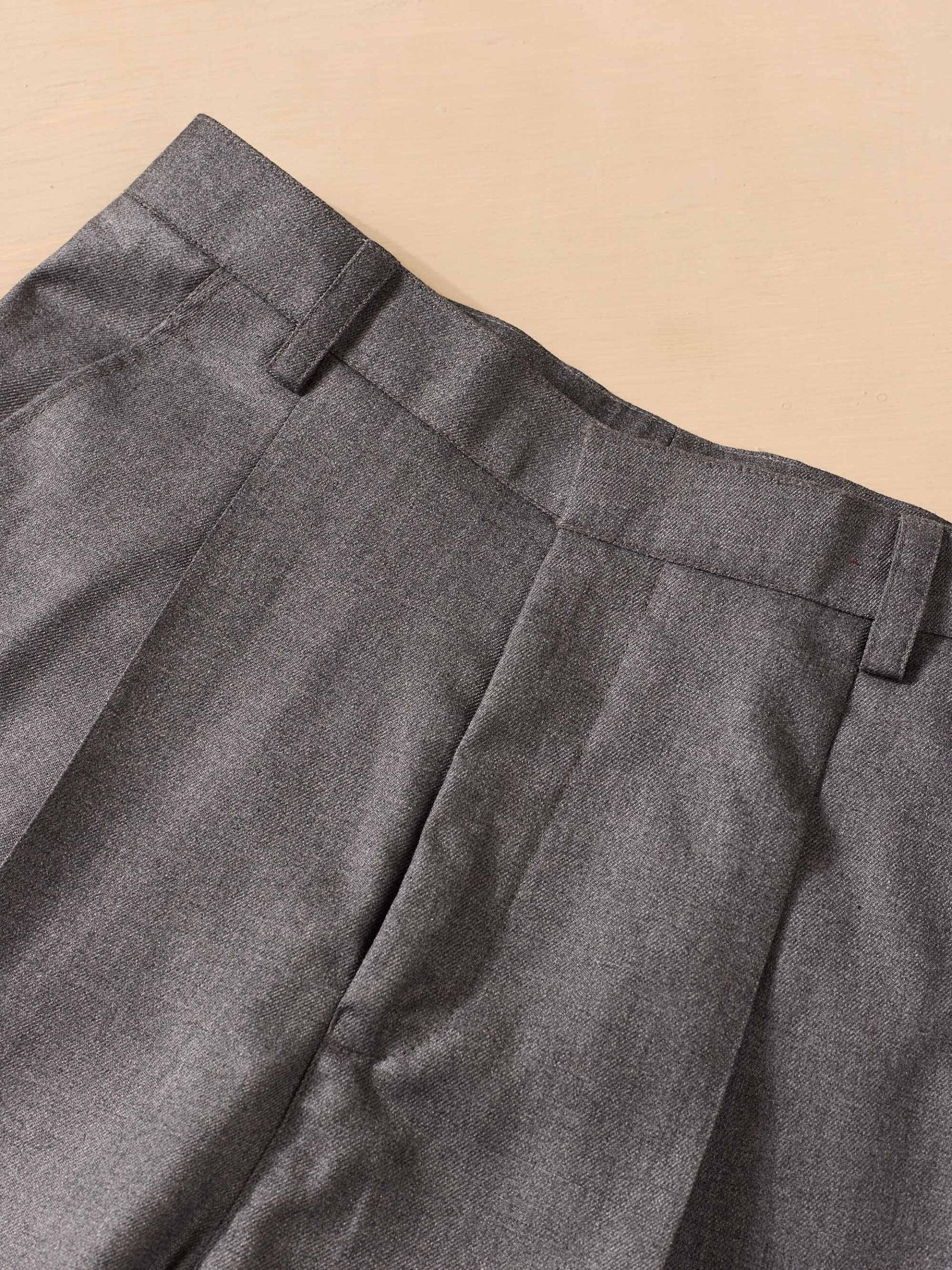 Dark Grey Textured Baggy Fit Trousers - Image 11