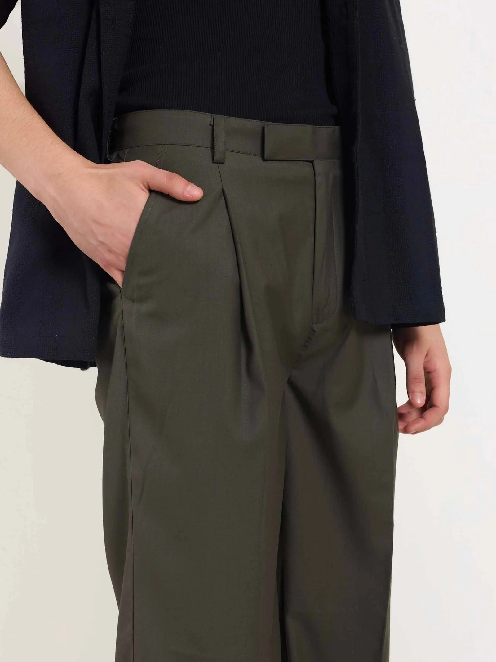 Dark Taupe Baggy Fit Trousers - Image 3