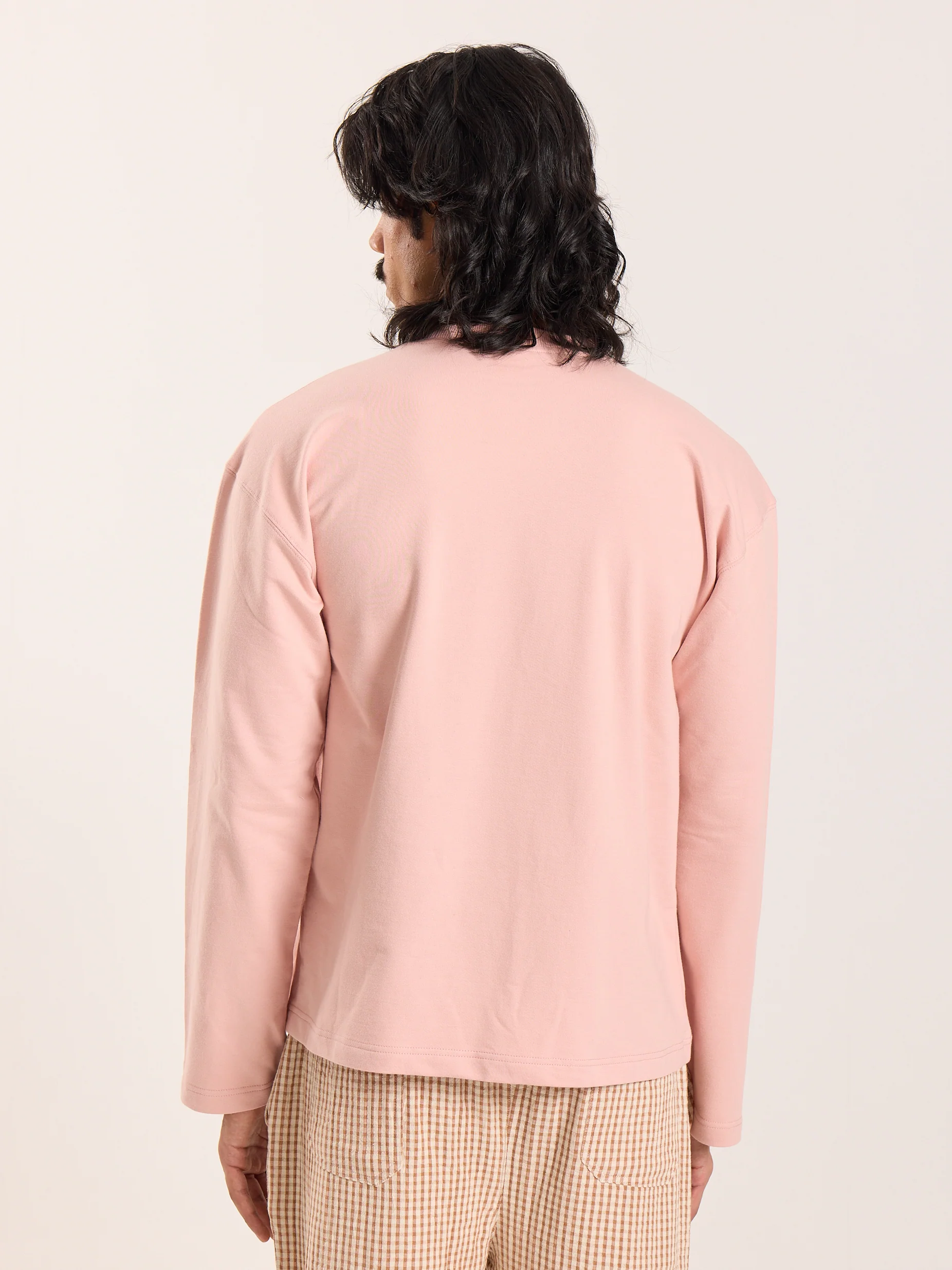 Dusty Pink Loose Fit Cropped T-Shirt - Image 8