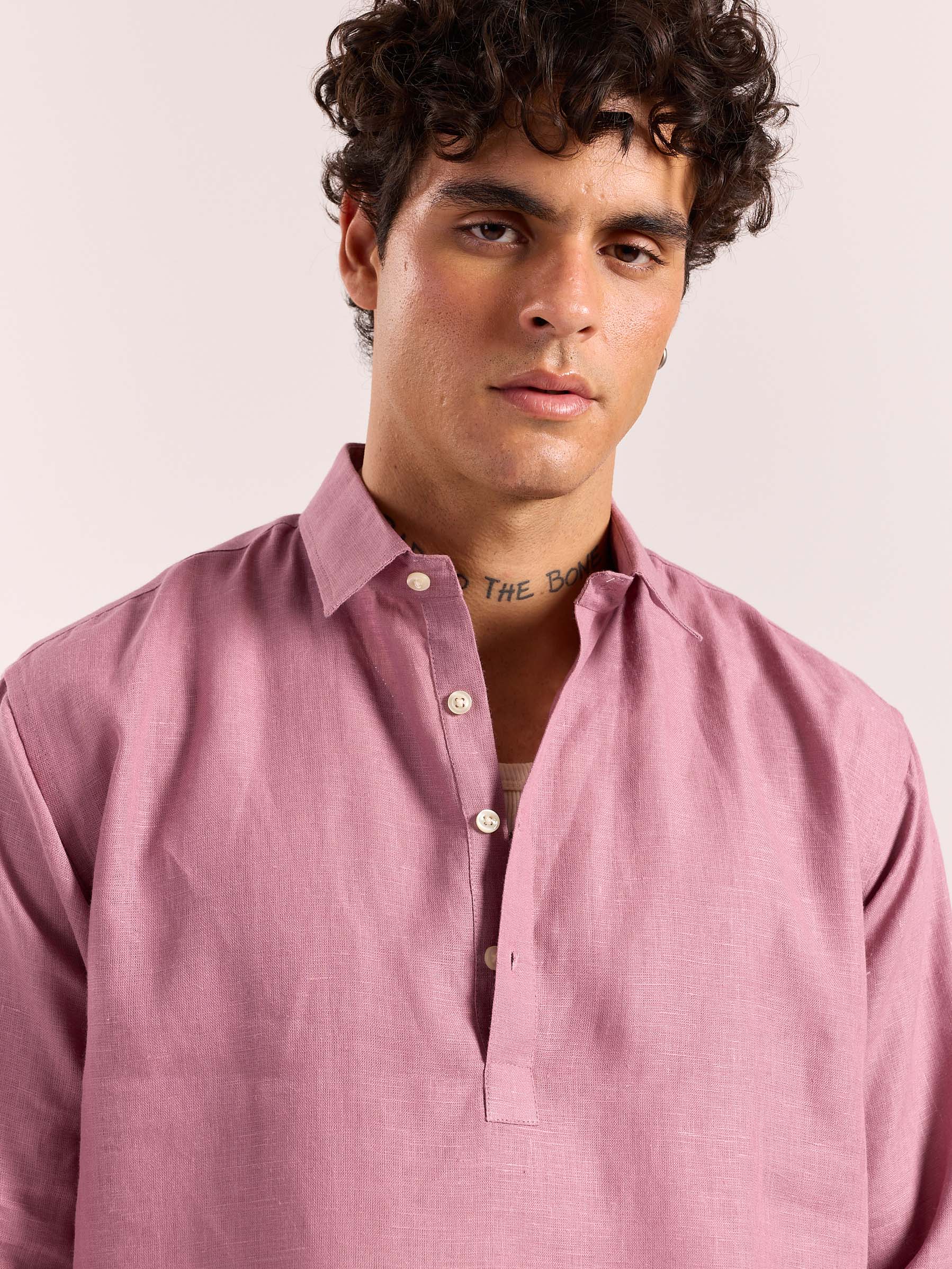 Dusty Rose Linen Pullover (Pre-Order) - Image 6
