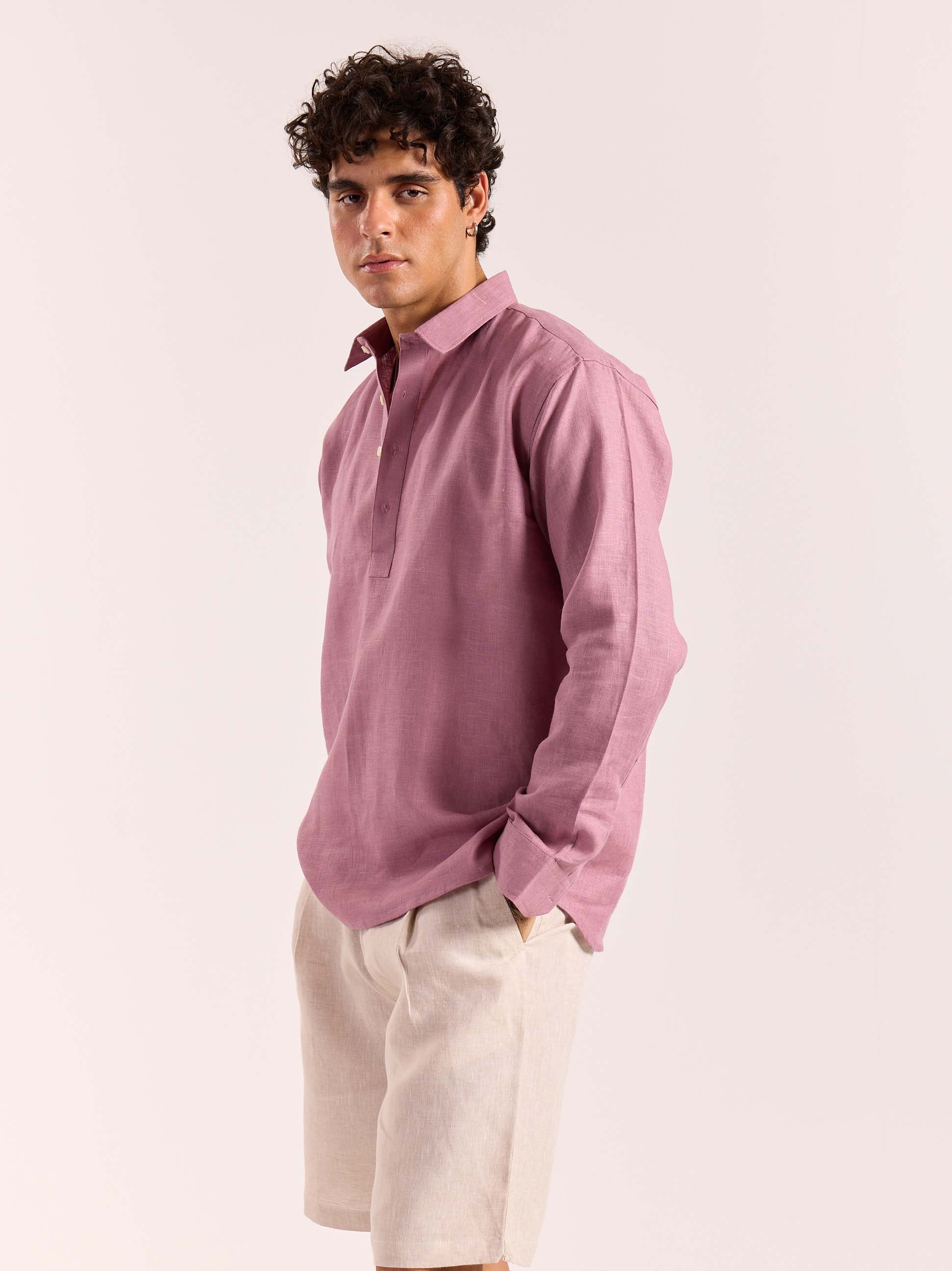 Dusty Rose Linen Pullover (Pre-Order) - Image 7