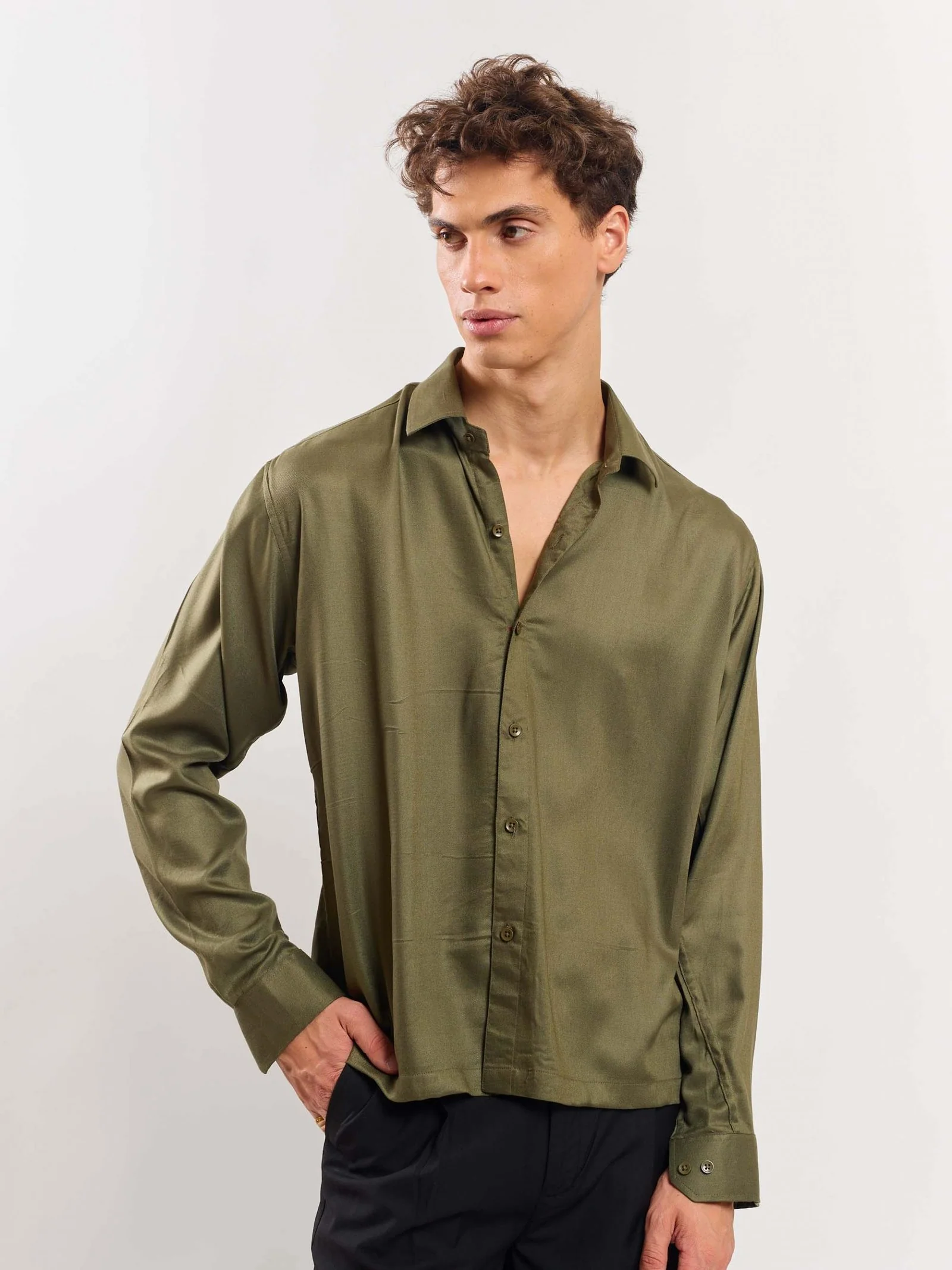 Green Drape Shirt - Image 5