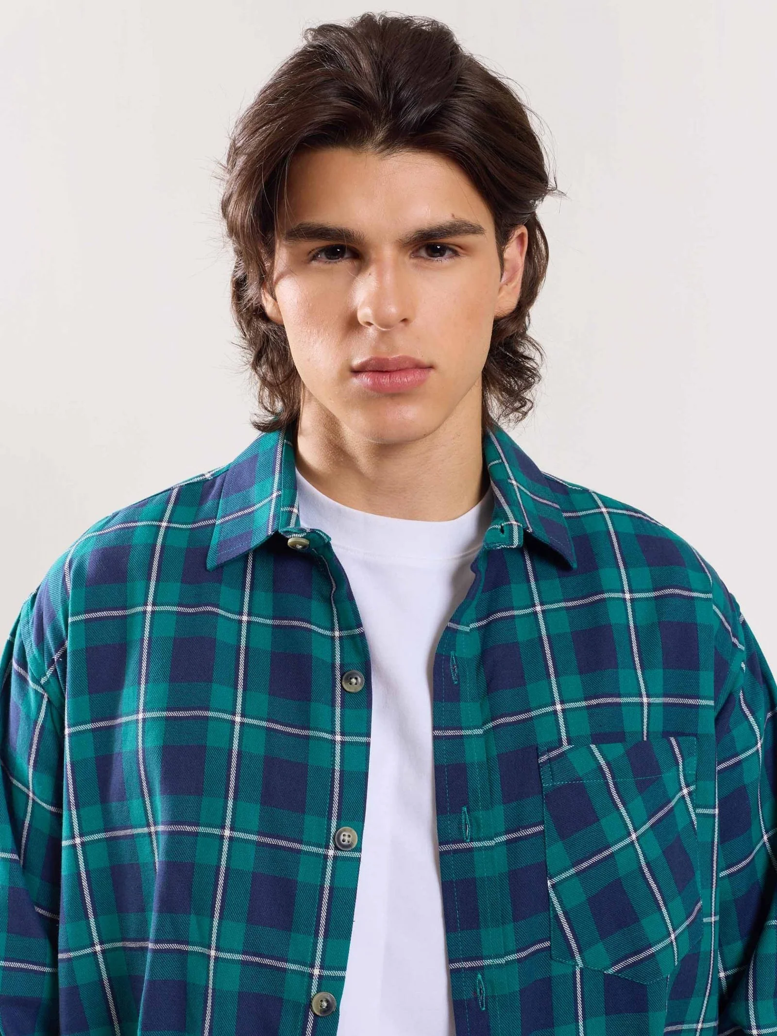 Green Flannel Overshirt - Image 3