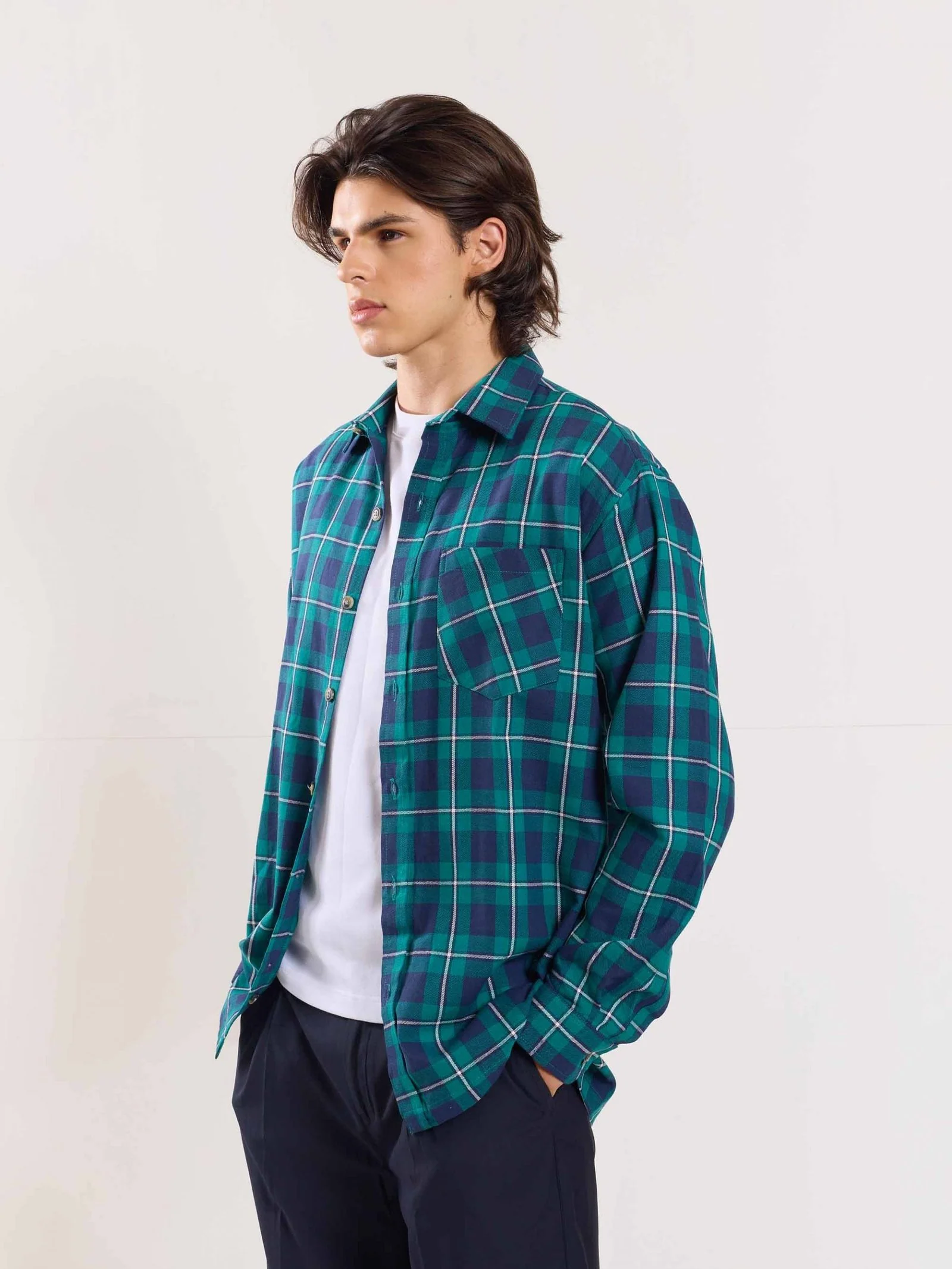 Green Flannel Overshirt - Image 4