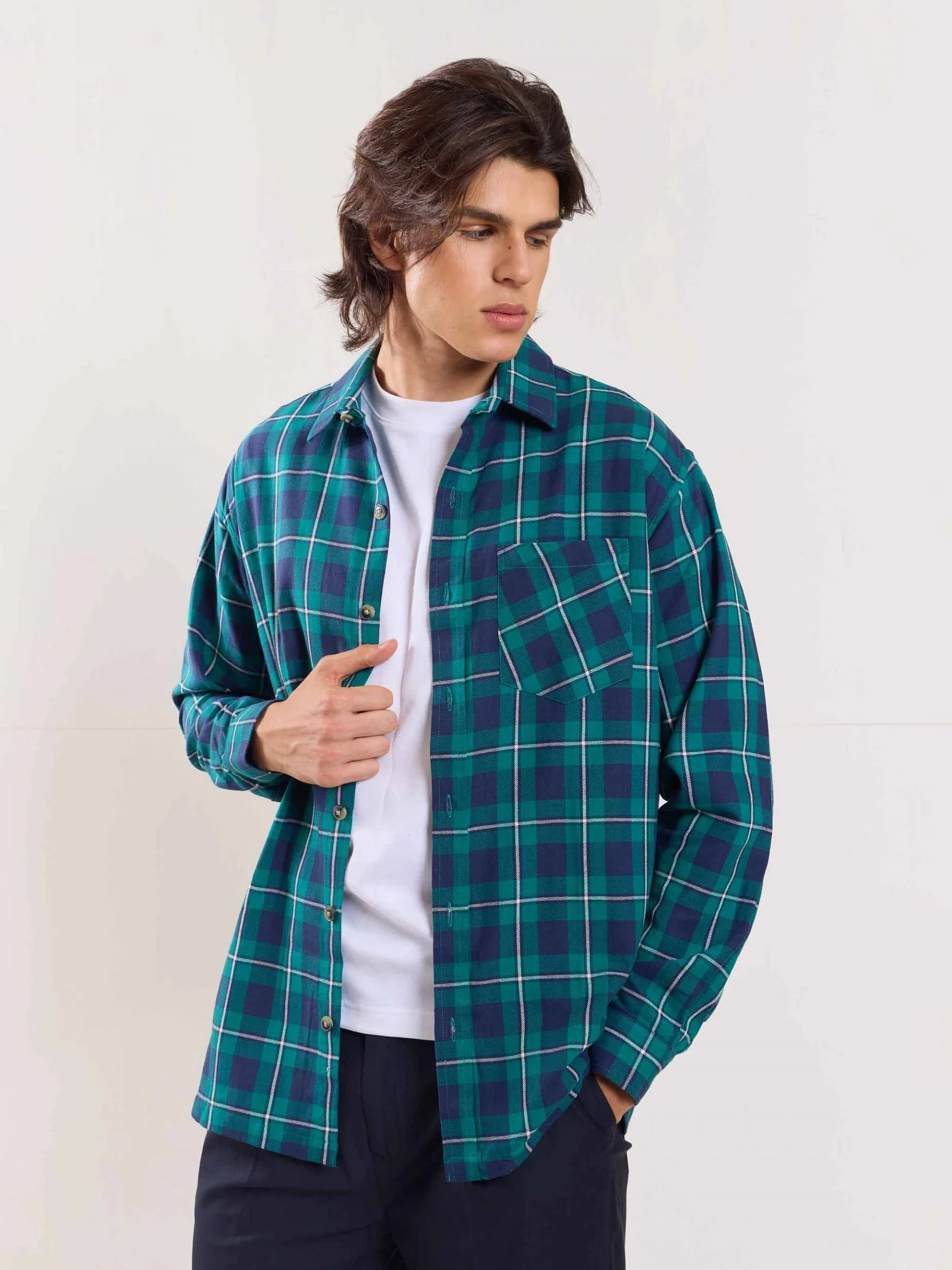 Green Flannel Overshirt - Image 5
