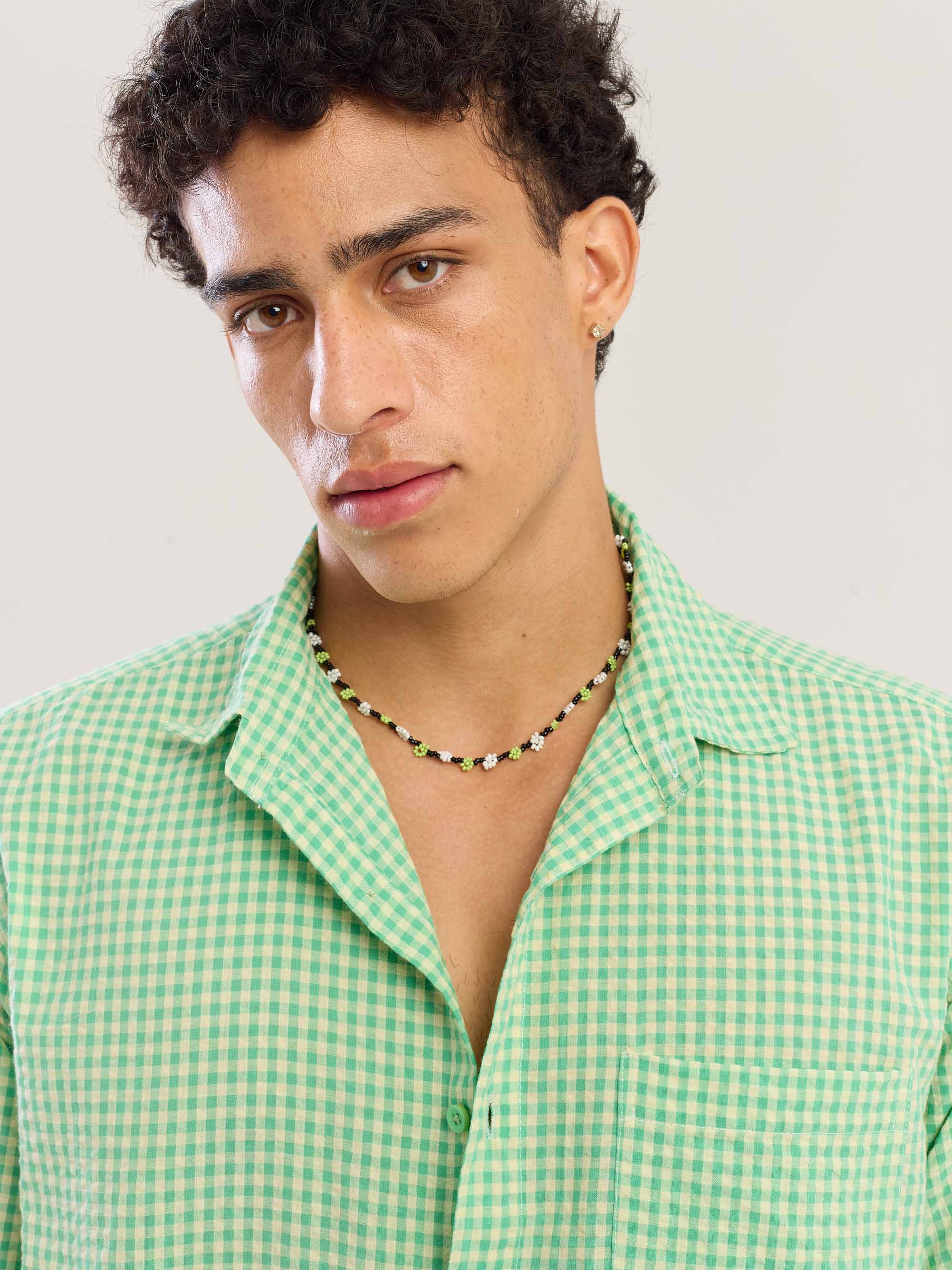 Green Gingham Seersucker Shirt - Image 7