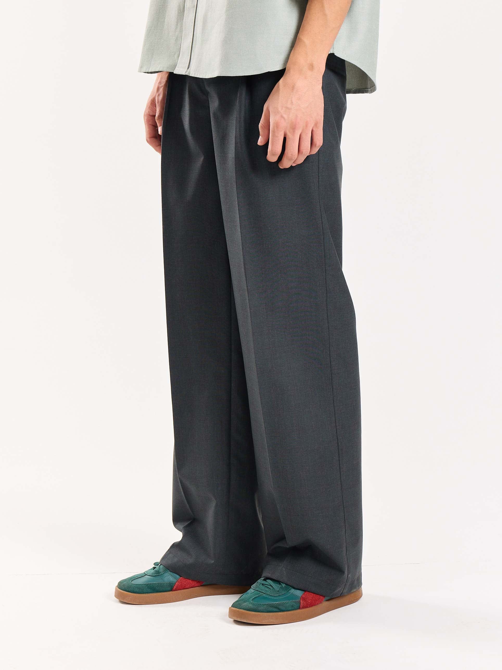 Green & Grey Checked Baggy Fit Trousers - Image 5