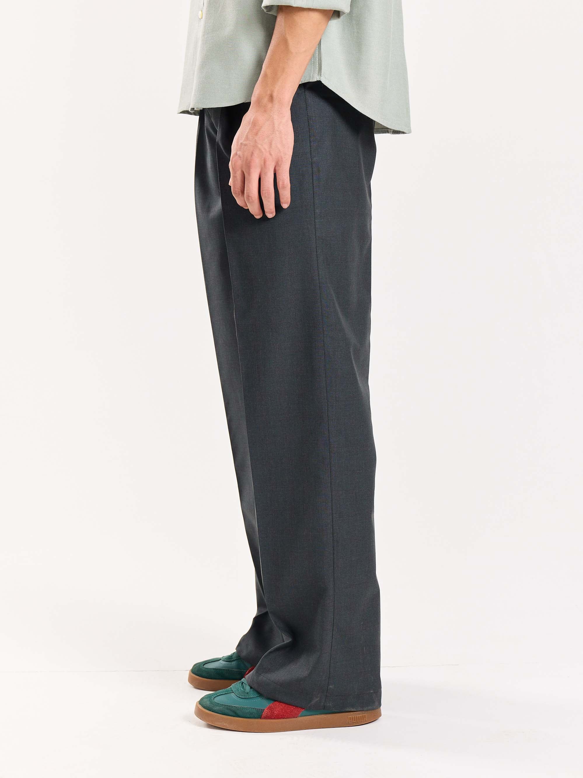 Green & Grey Checked Baggy Fit Trousers - Image 6