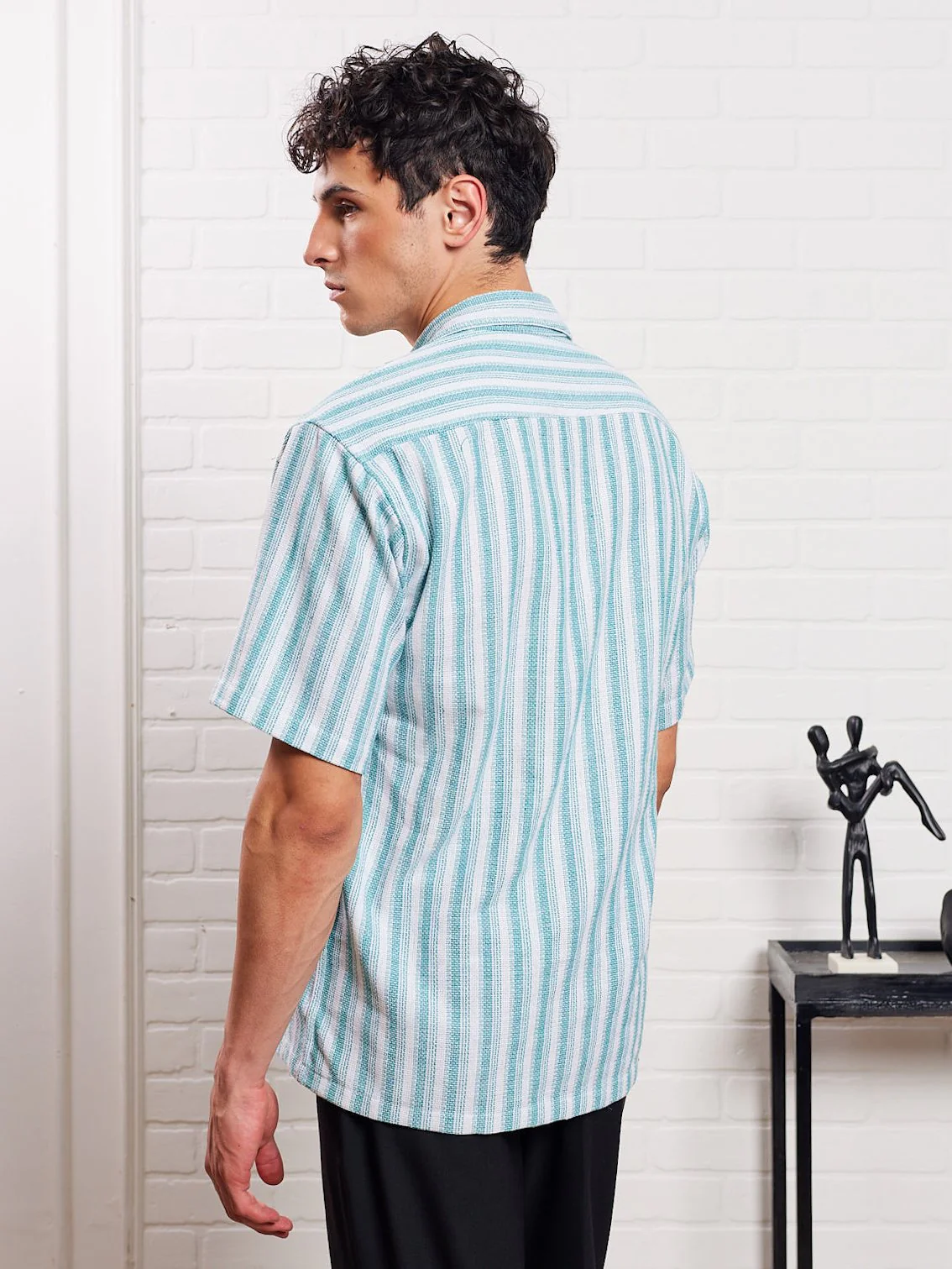 Green & White Knit Shirt - Image 6