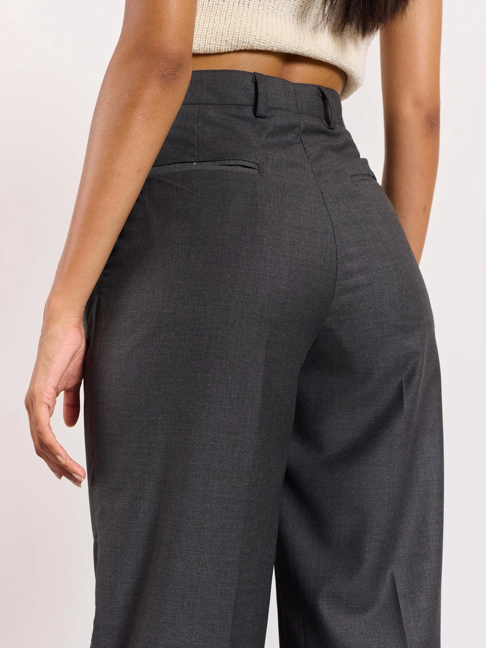 Grey Baggy Fit Trousers - Image 6