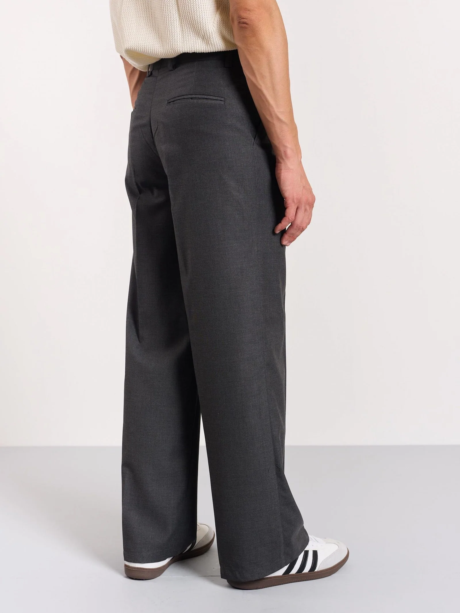 Grey Baggy Fit Trousers - Image 8
