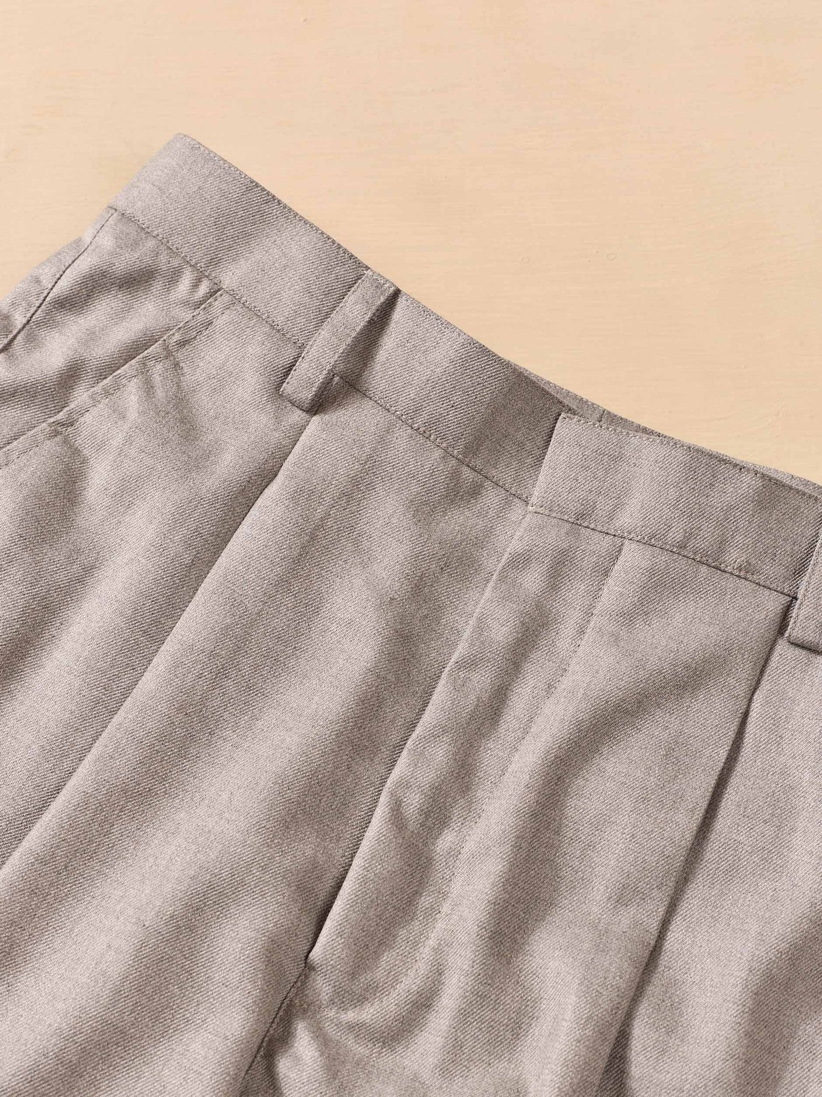 Grey Textured Baggy Fit Trousers - Image 11