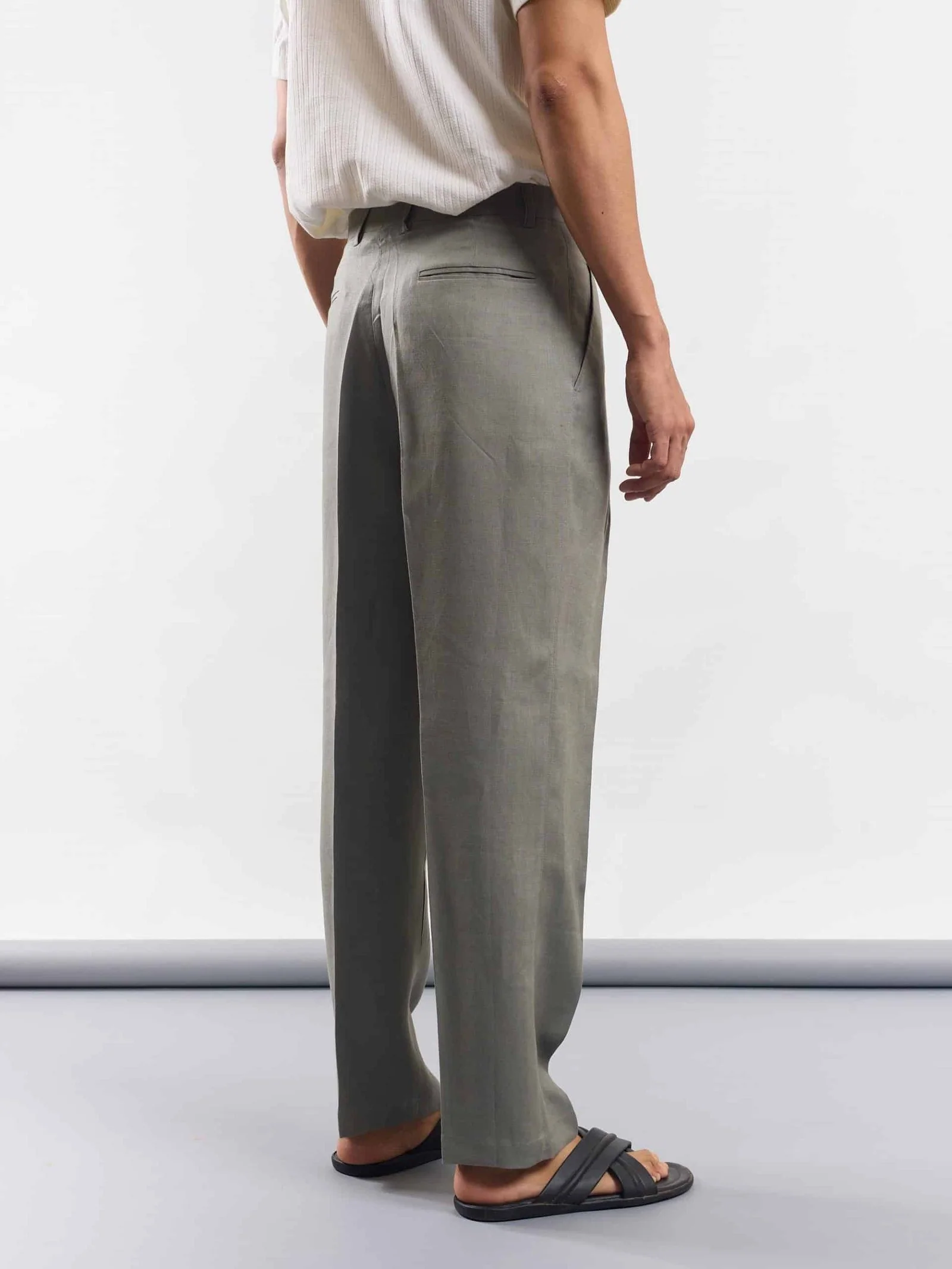 Grey Linen Trousers - Image 5